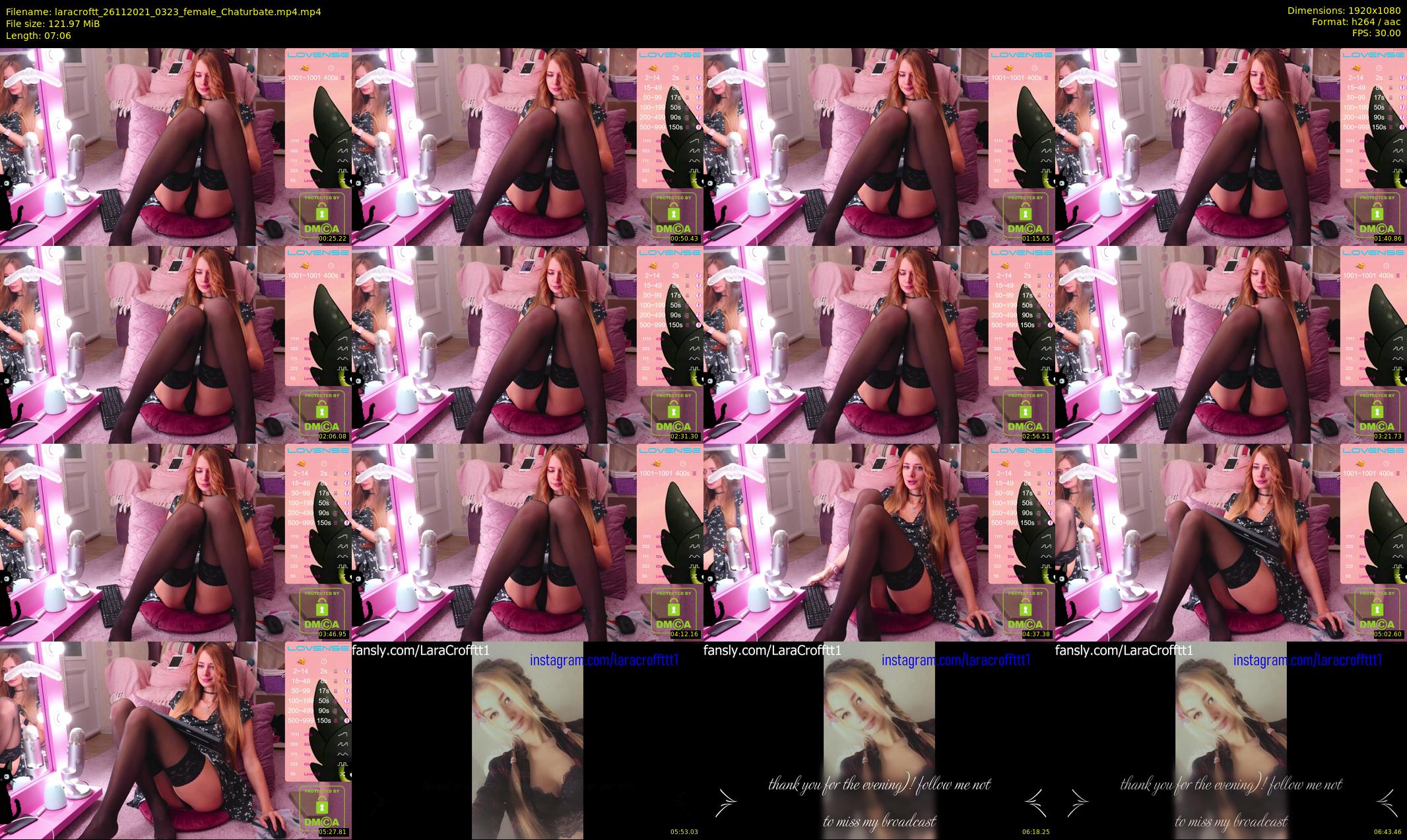 laracroftt — 8 minute Chaturbate female cam show recording, 1080p, Nov 26, 2021