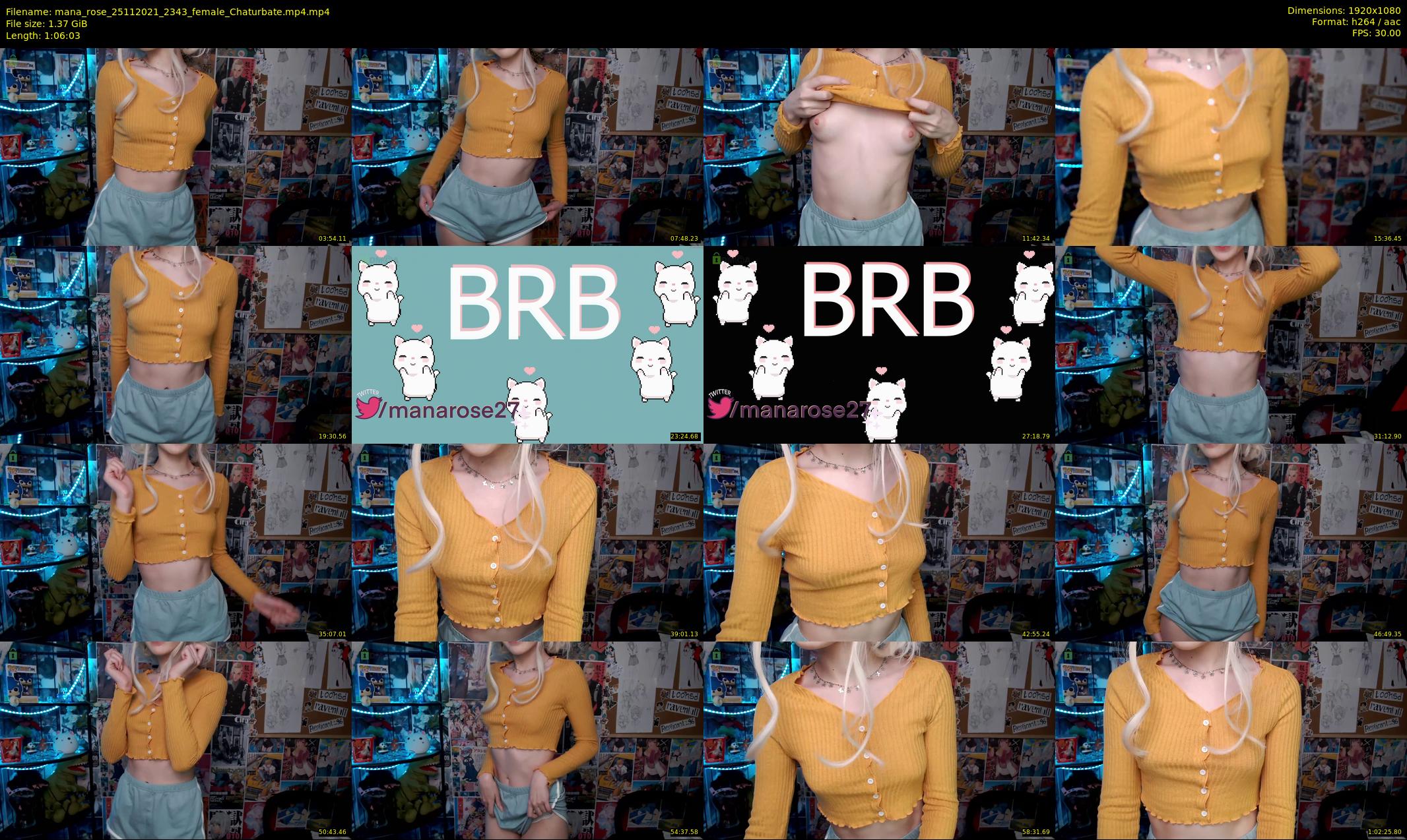 mana_rose — 67 minute Chaturbate female cam show recording, 1080p, Nov 25, 2021