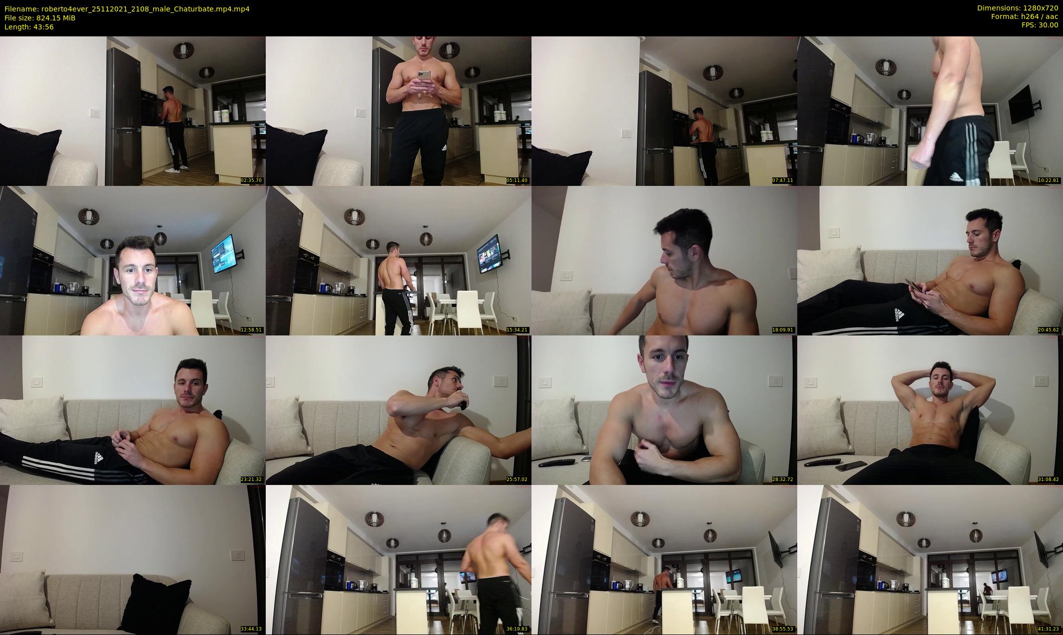roberto4ever — 44 minute Chaturbate male cam show recording, 720p, Nov 25, 2021