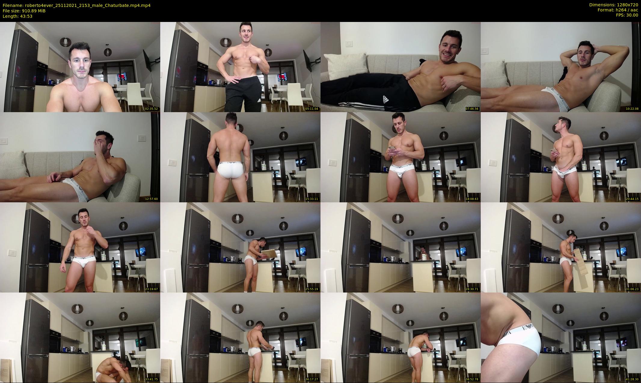 roberto4ever — 44 minute Chaturbate male cam show recording, 720p, Nov 25, 2021