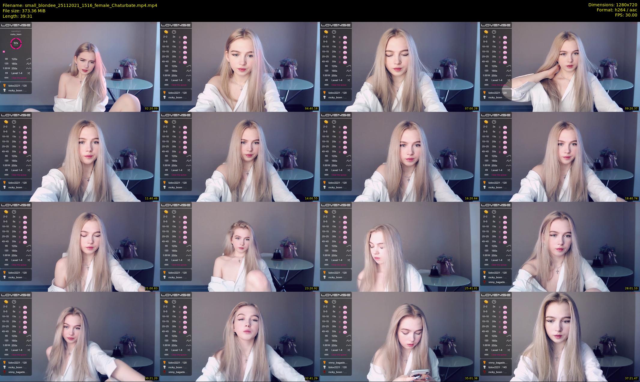 small_blondee — 40 minute Chaturbate female cam show recording, 720p, Nov 25, 2021