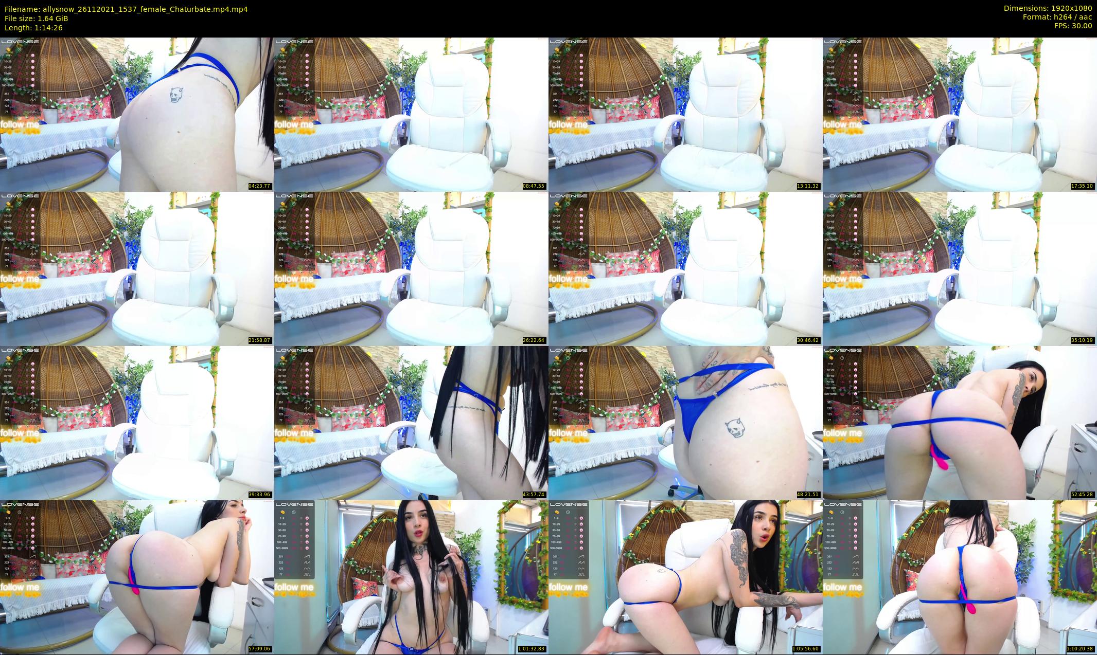 allysnow — 75 minute Chaturbate female cam show recording, 1080p, Nov 26, 2021