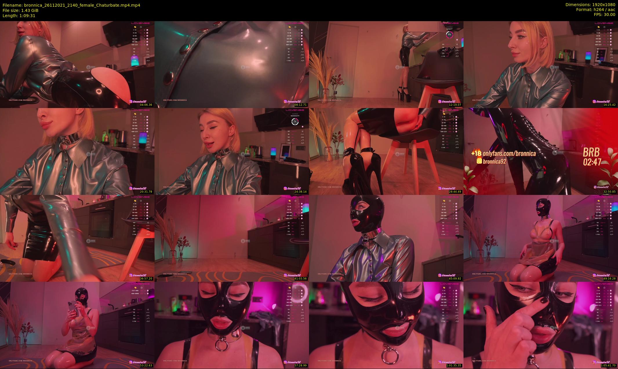 bronnica — 70 minute Chaturbate female cam show recording, 1080p, Nov 26, 2021