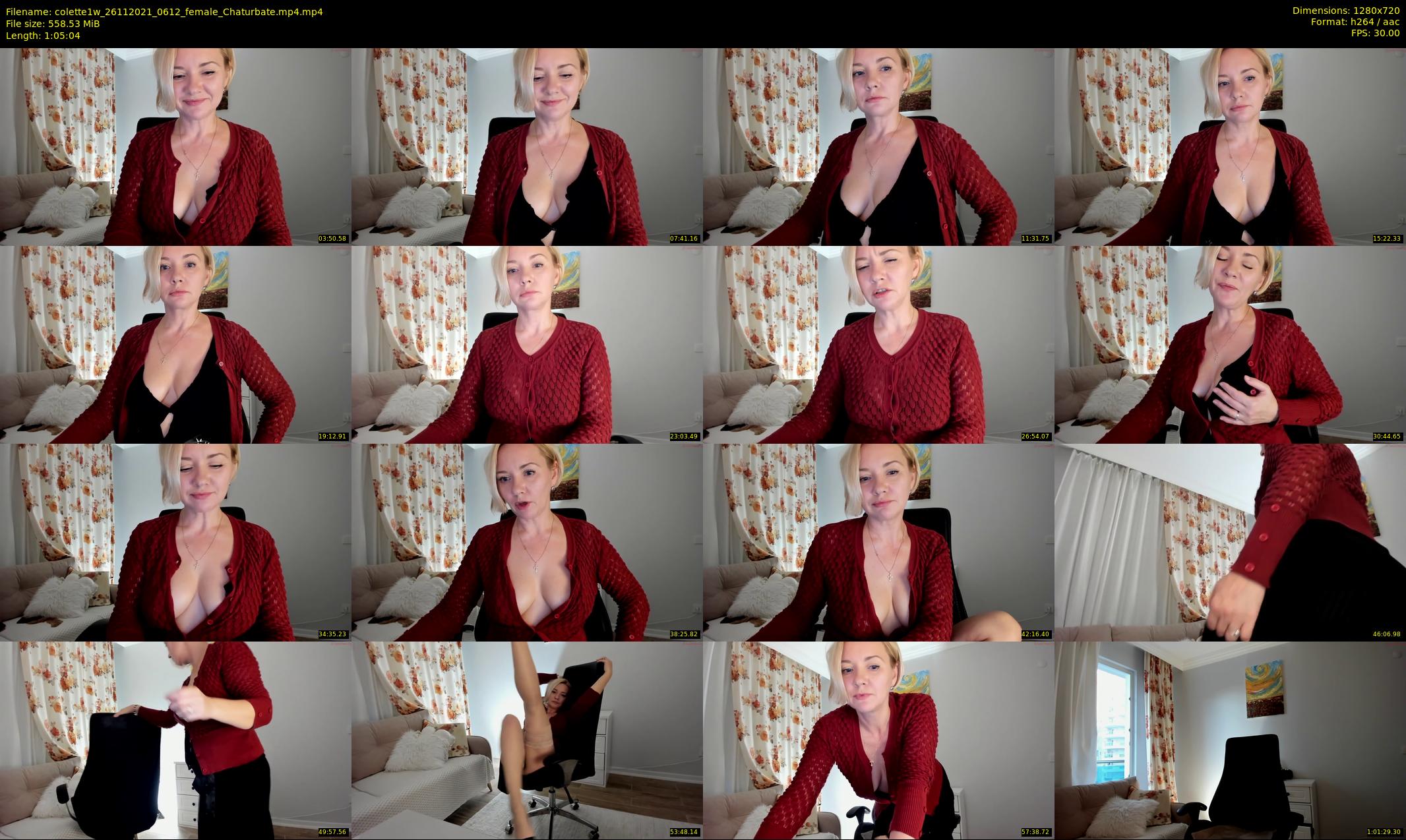 colette1w — 66 minute Chaturbate female cam show recording, 720p, Nov 26, 2021