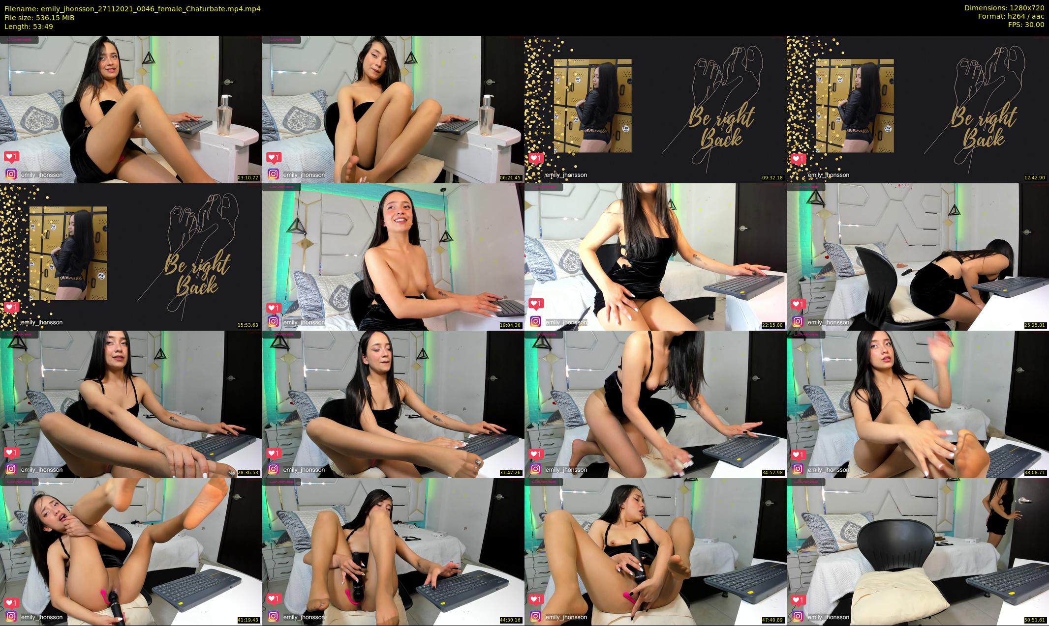 emily_jhonsson — 54 minute Chaturbate female cam show recording, 720p, Nov 27, 2021