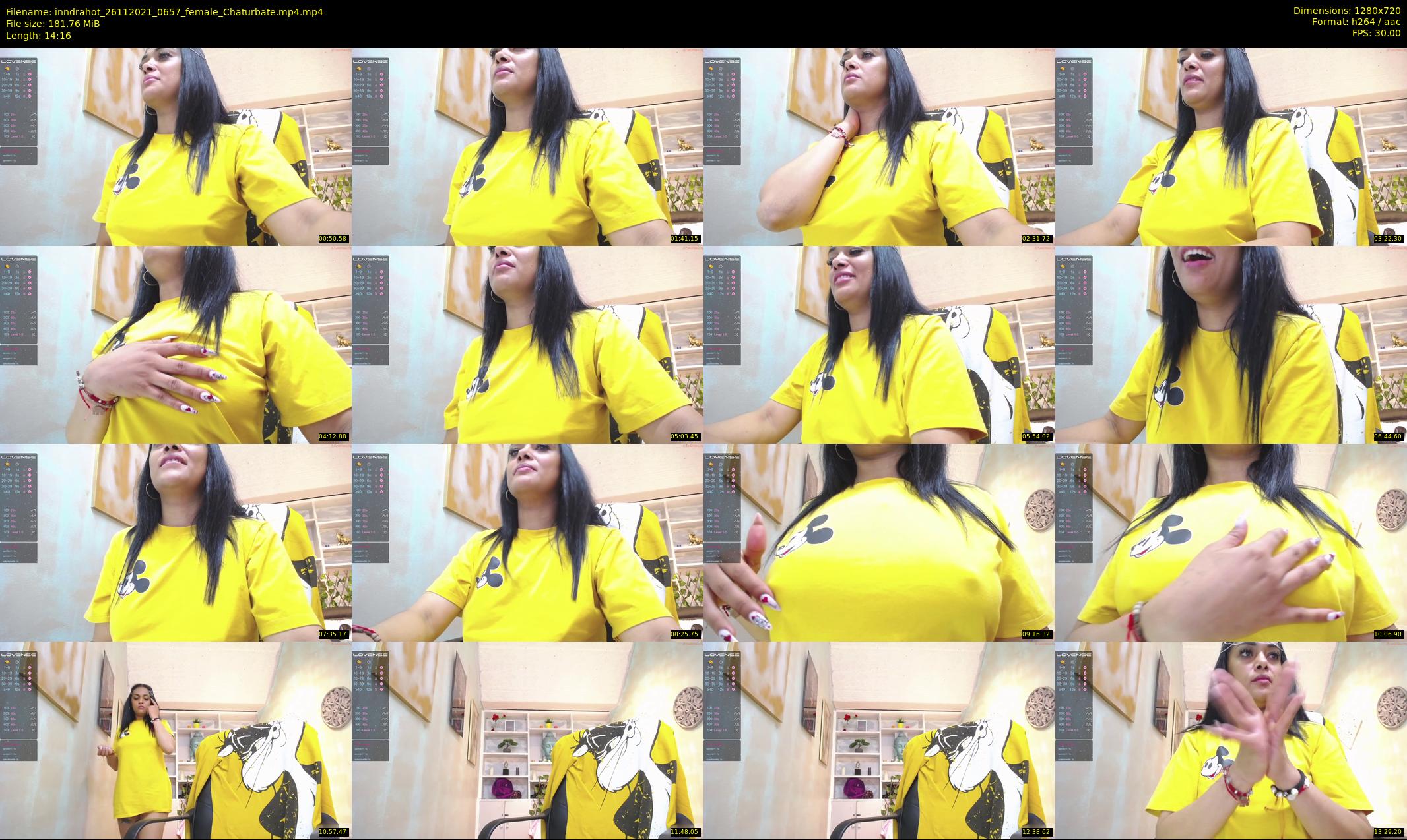 inndrahot — 15 minute Chaturbate female cam show recording, 720p, Nov 26, 2021