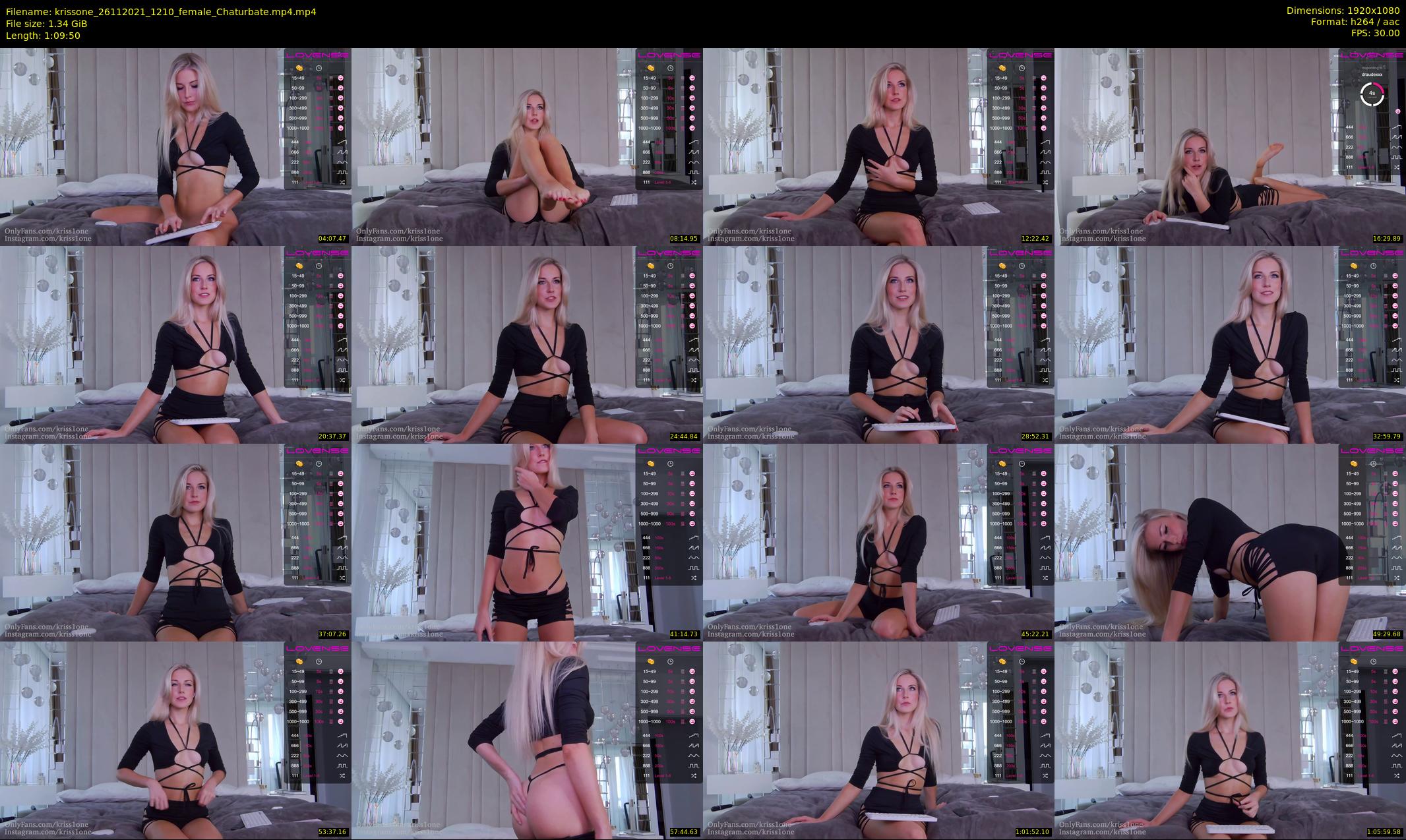 krissone — 70 minute Chaturbate female cam show recording, 1080p, Nov 26, 2021