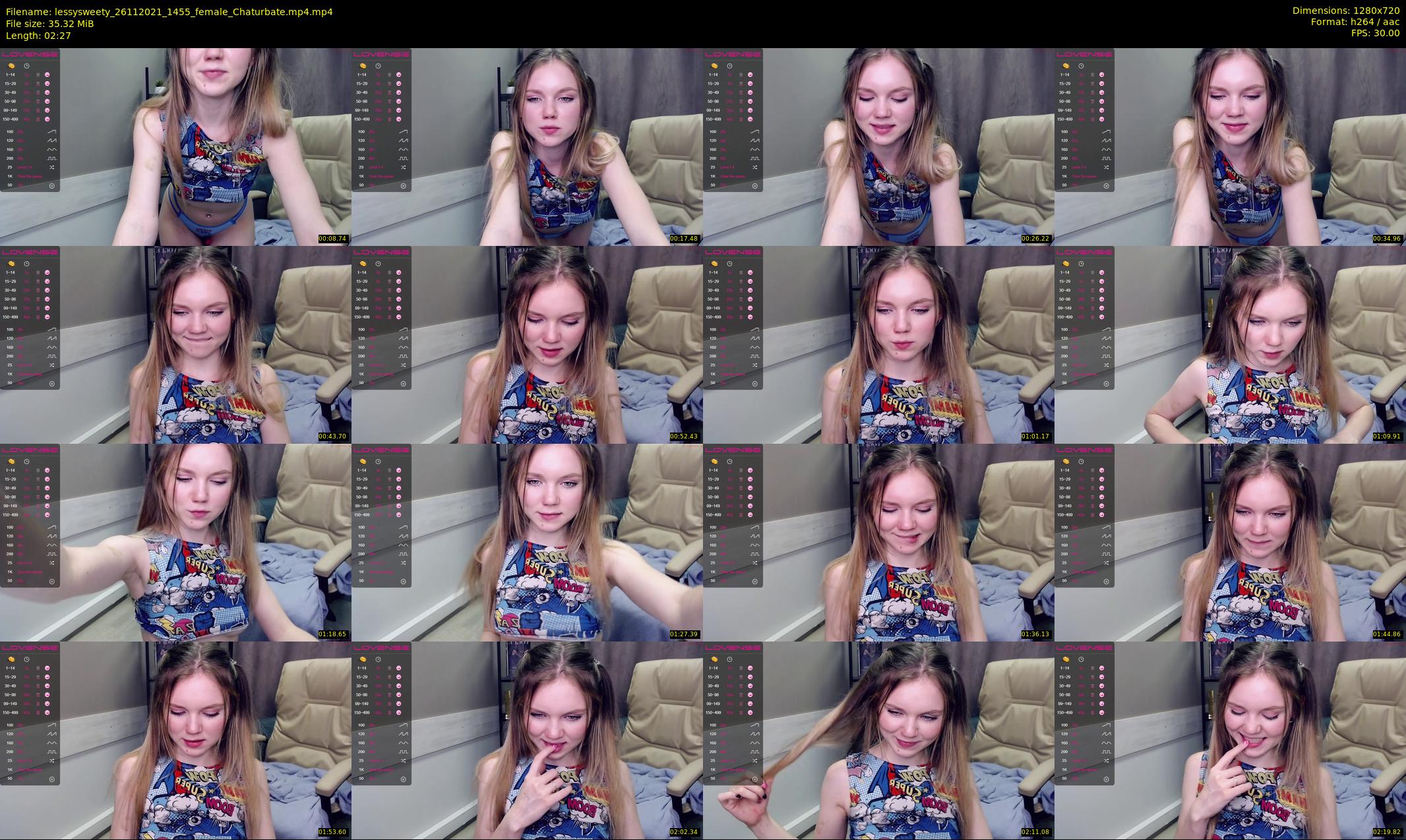 lessysweety — 3 minute Chaturbate female cam show recording, 720p, Nov 26, 2021