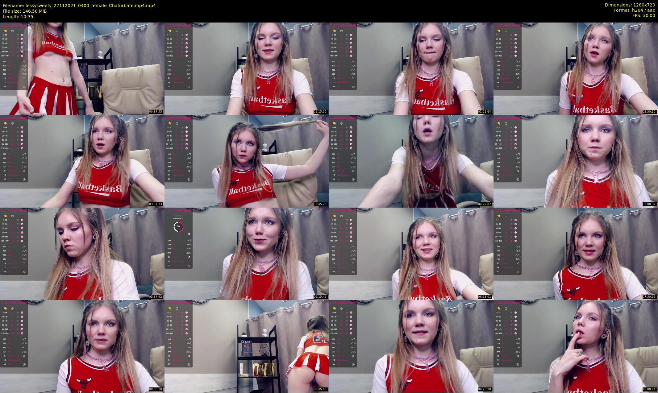 lessysweety — 11 minute Chaturbate female cam show recording, 720p, Nov 27, 2021