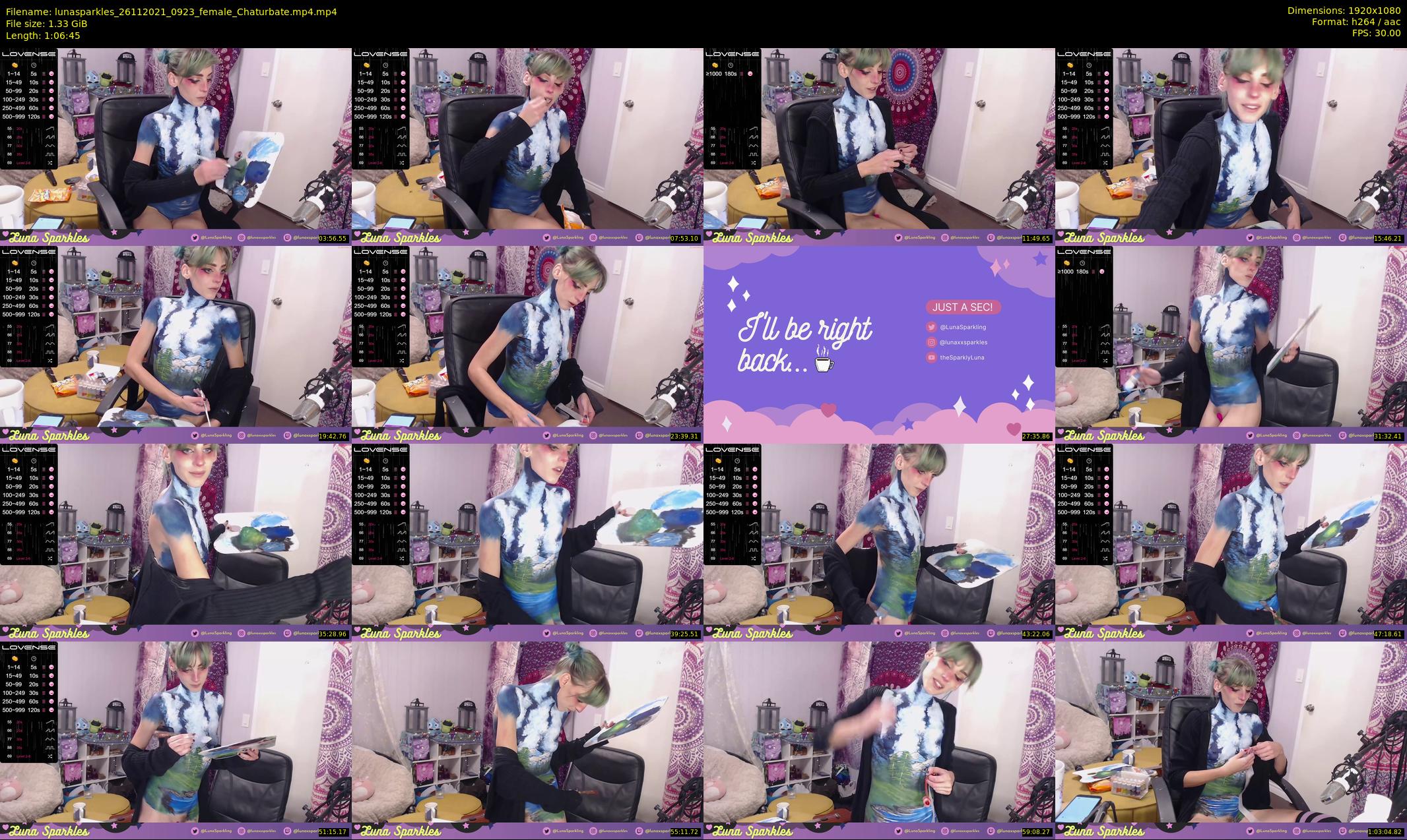 lunasparkles — 67 minute Chaturbate female cam show recording, 1080p, Nov 26, 2021