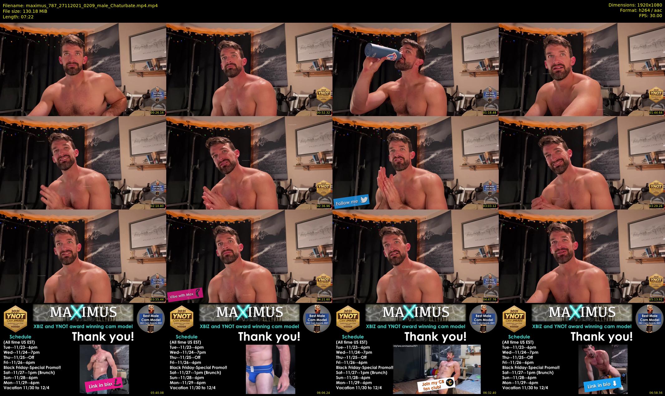 maximus_787 — 8 minute Chaturbate male cam show recording, 1080p, Nov 27, 2021