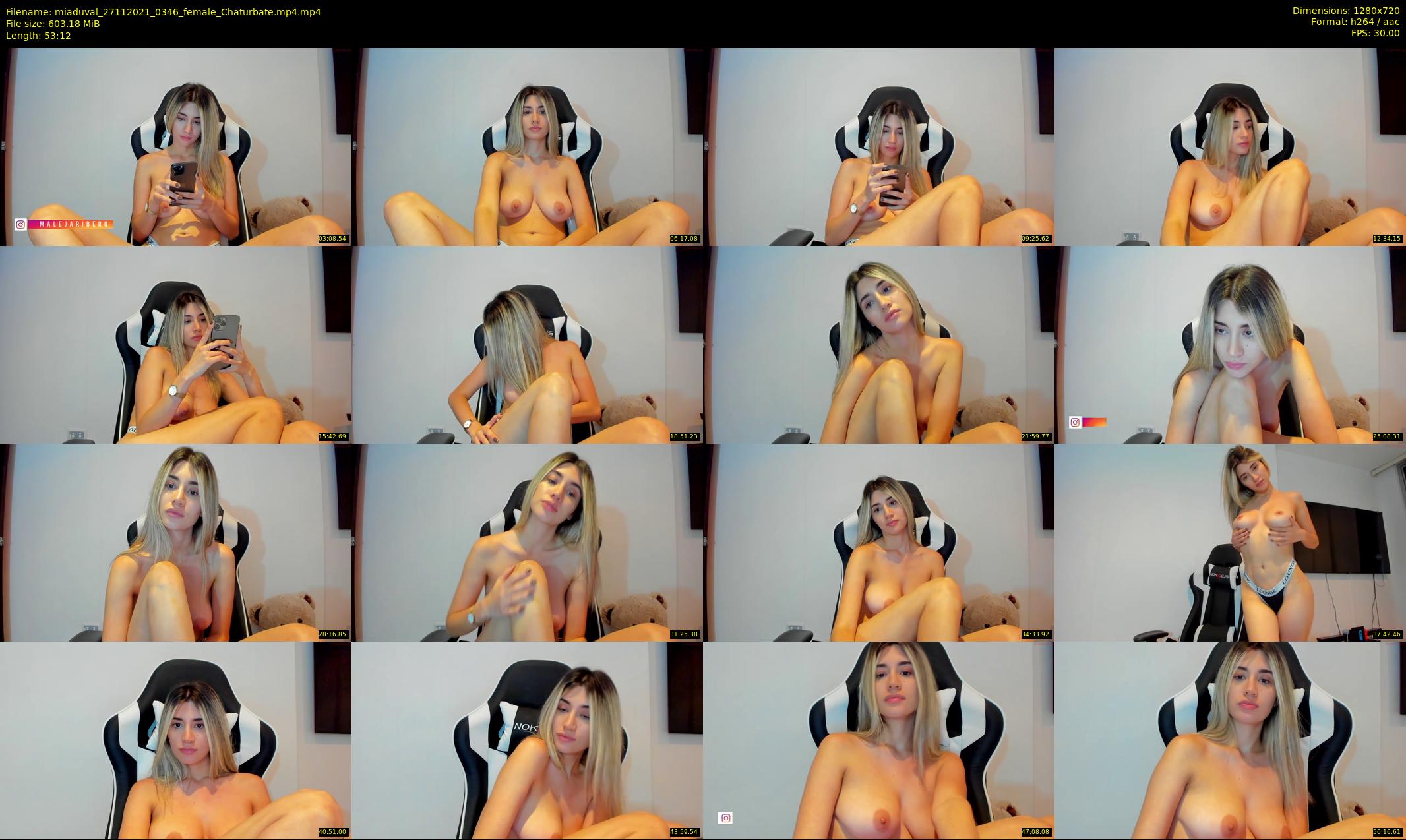miaduval — 54 minute Chaturbate female cam show recording, 720p, Nov 27, 2021