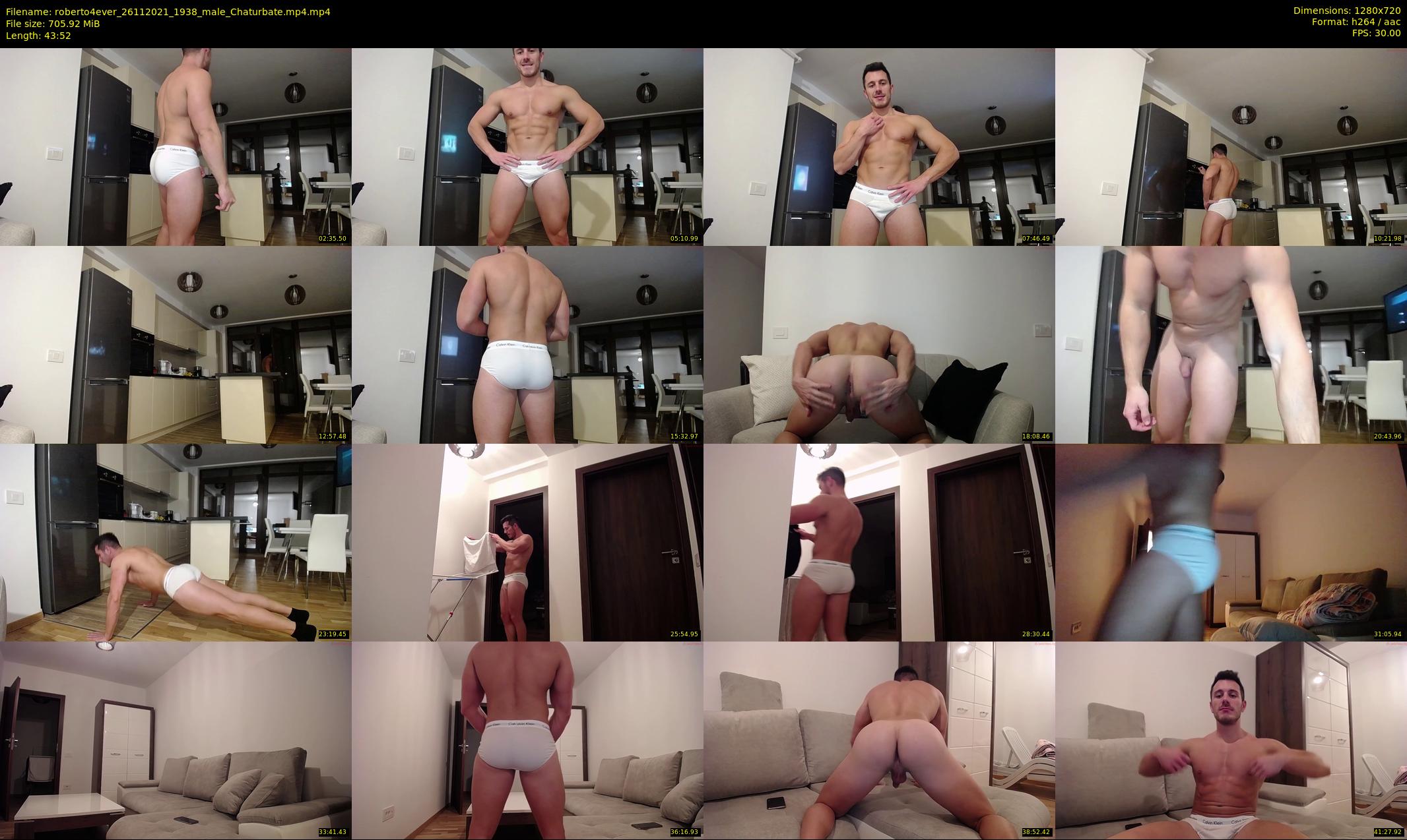 roberto4ever — 44 minute Chaturbate male cam show recording, 720p, Nov 26, 2021
