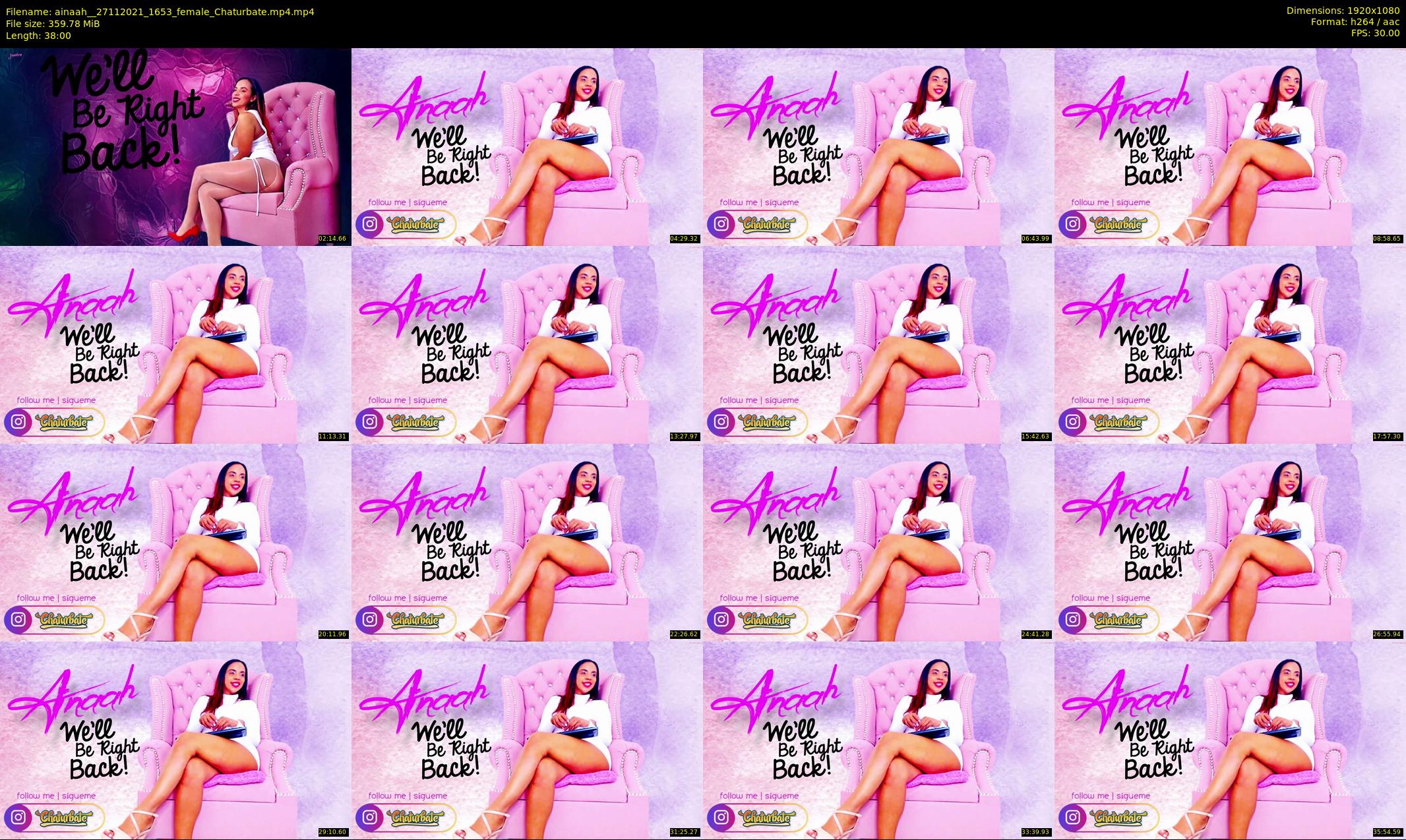 ainaah_ — 38 minute Chaturbate female cam show recording, 1080p, Nov 27, 2021