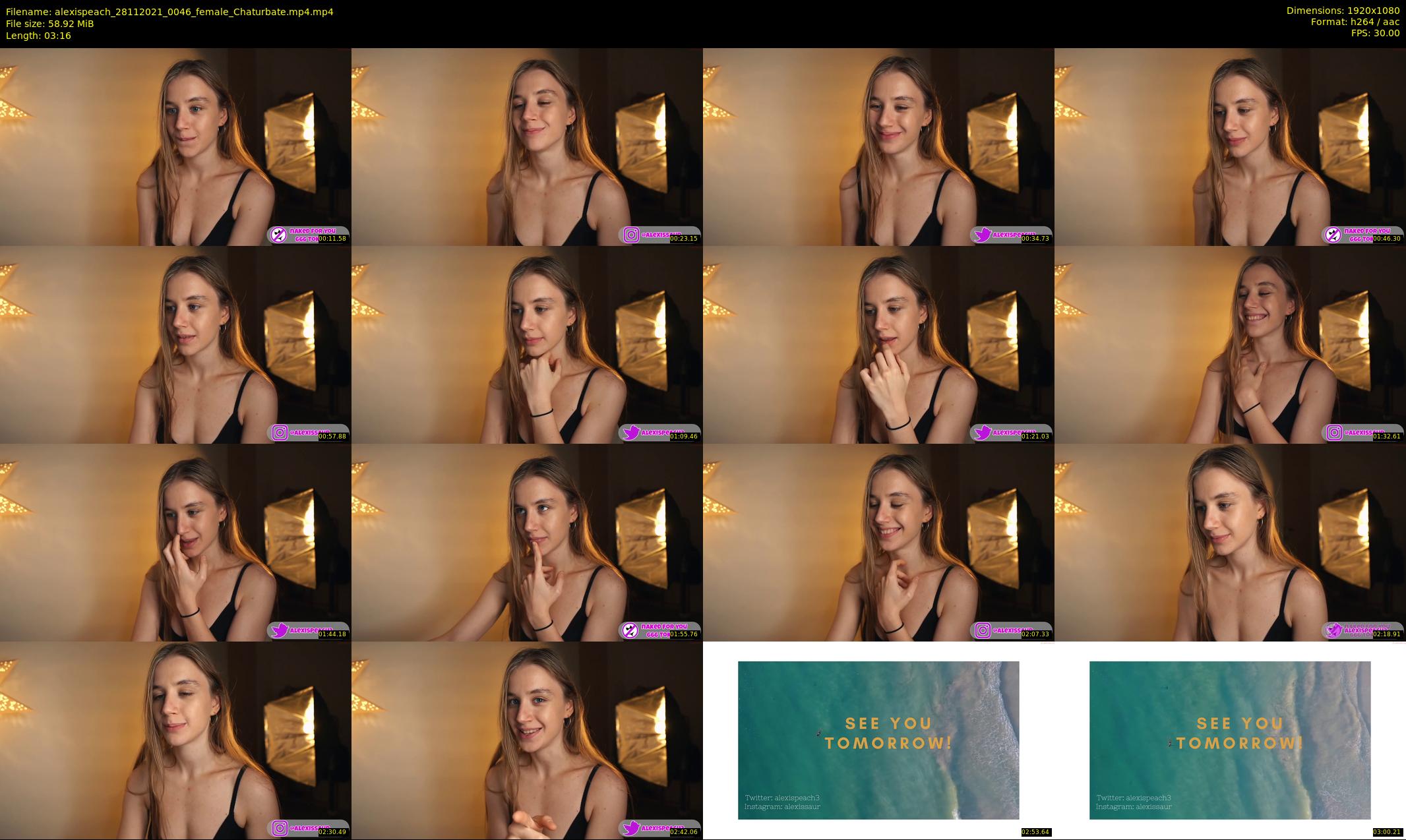 alexispeach — 4 minute Chaturbate female cam show recording, 1080p, Nov 28, 2021