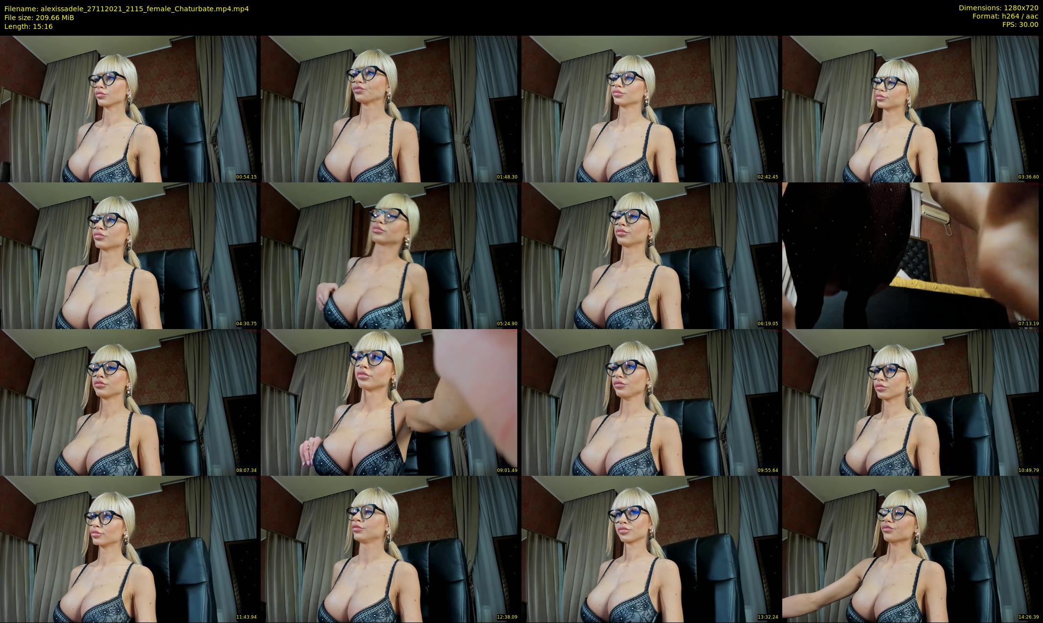 alexissadele — 16 minute Chaturbate female cam show recording, 720p, Nov 27, 2021