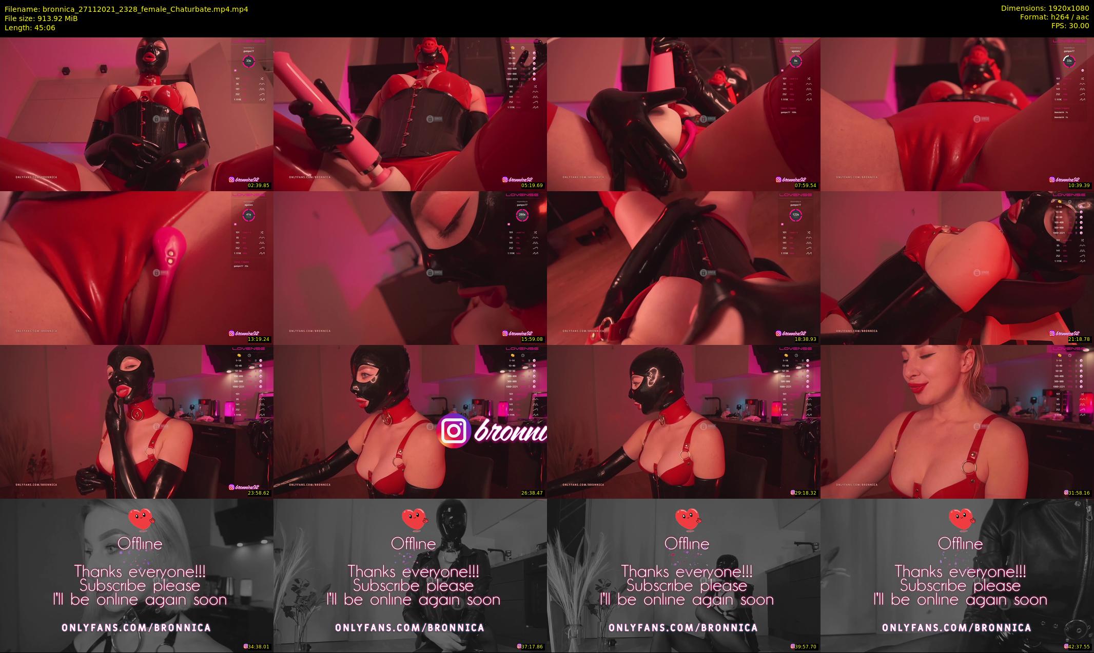 bronnica — 46 minute Chaturbate female cam show recording, 1080p, Nov 27, 2021