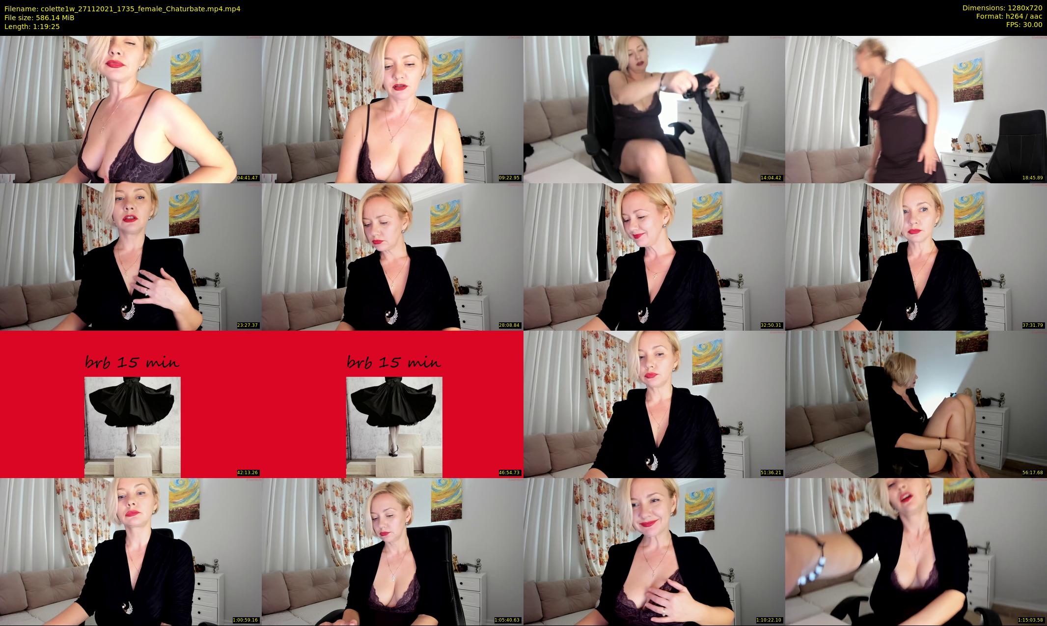 colette1w — 80 minute Chaturbate female cam show recording, 720p, Nov 27, 2021