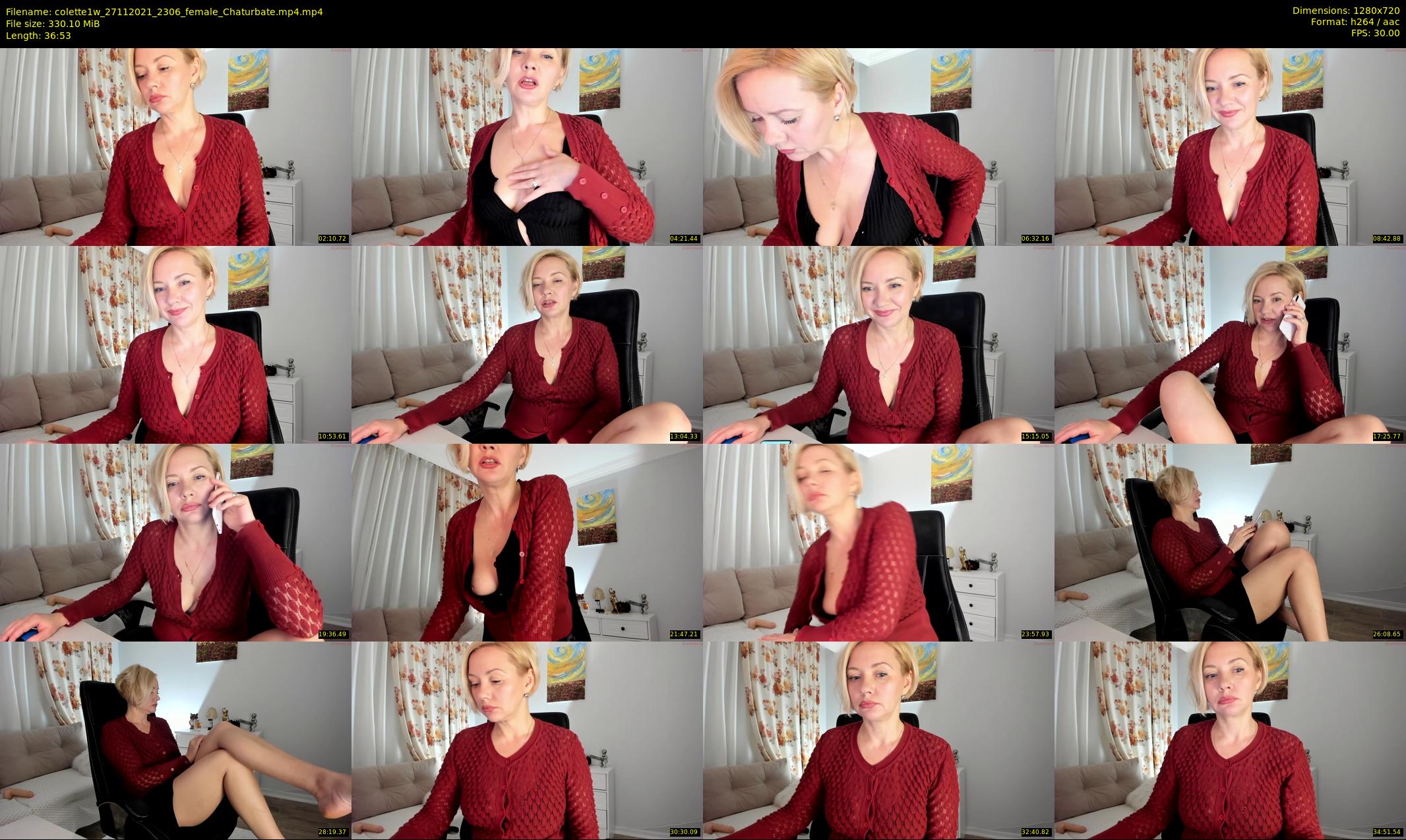 colette1w — 37 minute Chaturbate female cam show recording, 720p, Nov 27, 2021