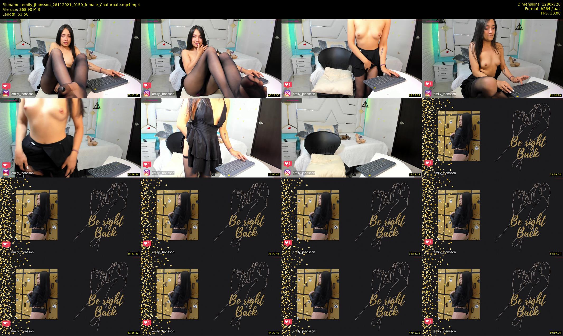 emily_jhonsson — 54 minute Chaturbate female cam show recording, 720p, Nov 28, 2021