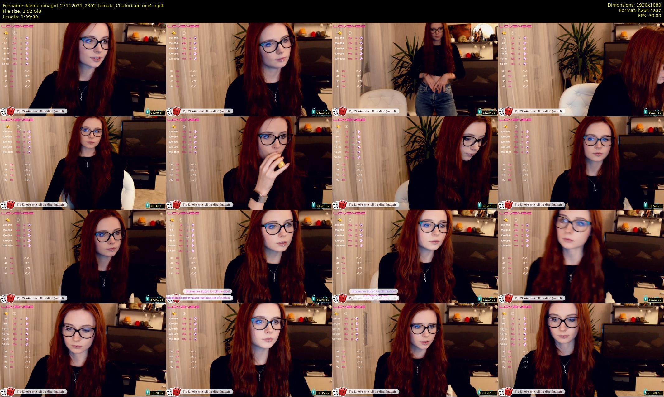 klementinagirl — 70 minute Chaturbate female cam show recording, 1080p, Nov 27, 2021