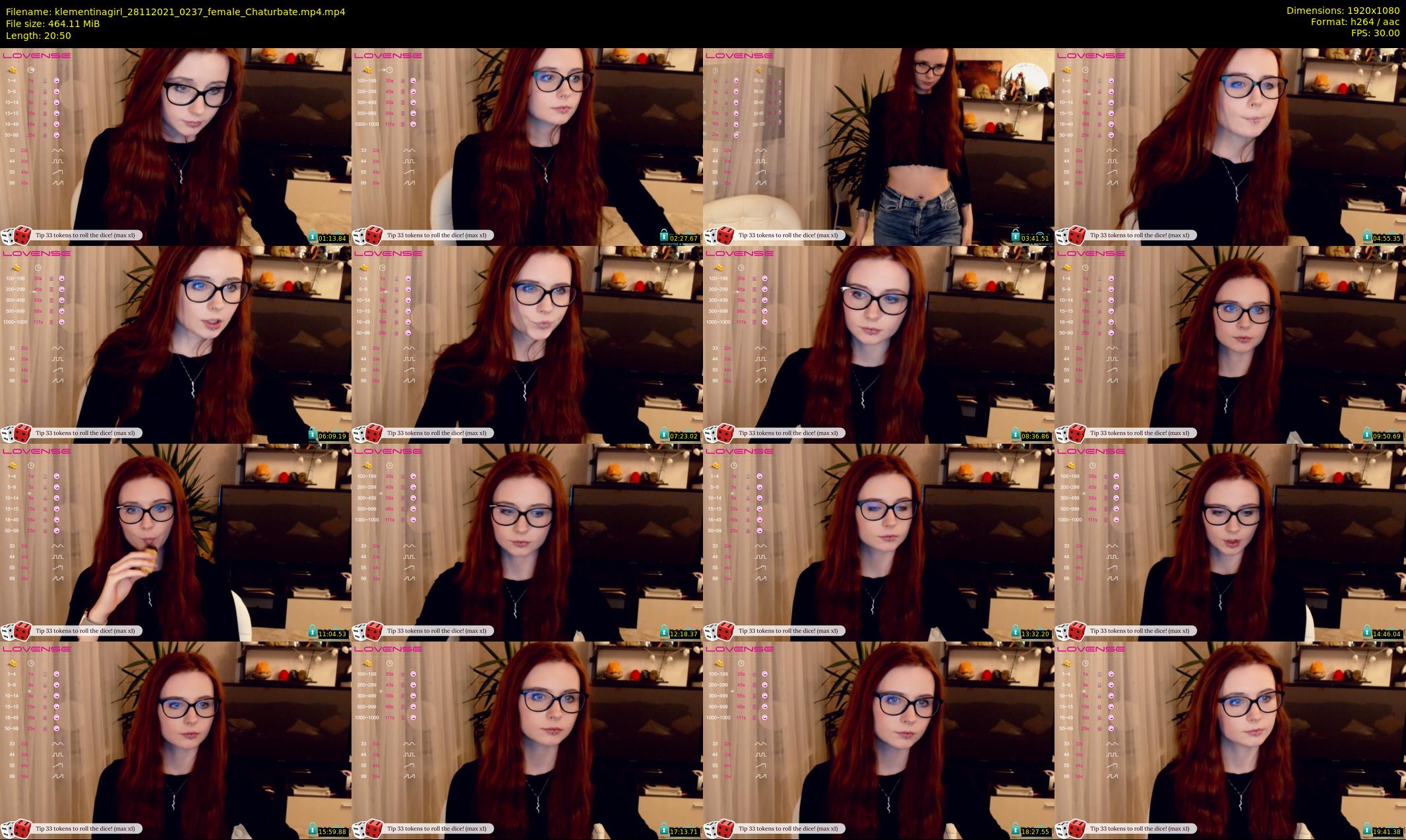 klementinagirl — 21 minute Chaturbate female cam show recording, 1080p, Nov 28, 2021
