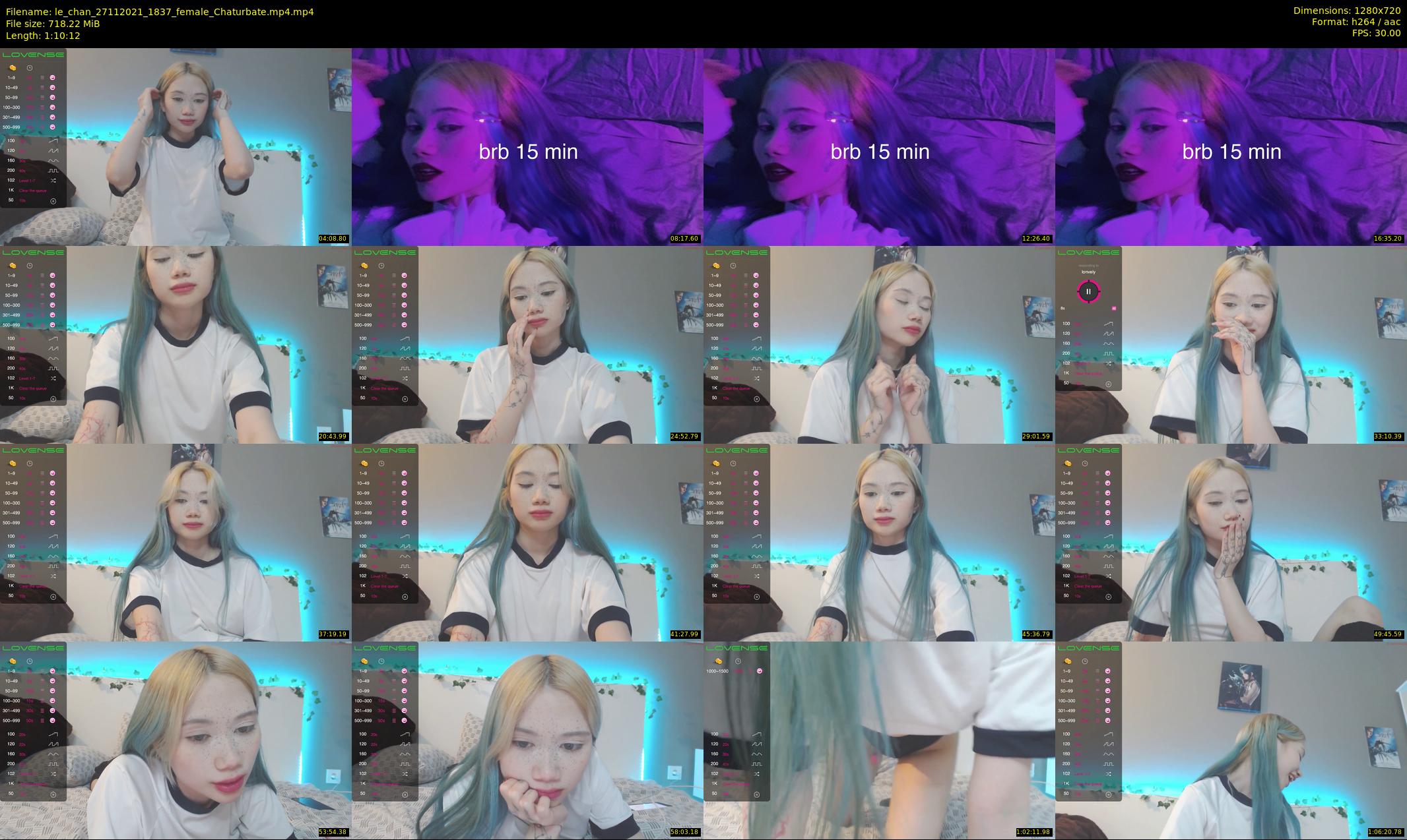 le_chan — 71 minute Chaturbate female cam show recording, 720p, Nov 27, 2021