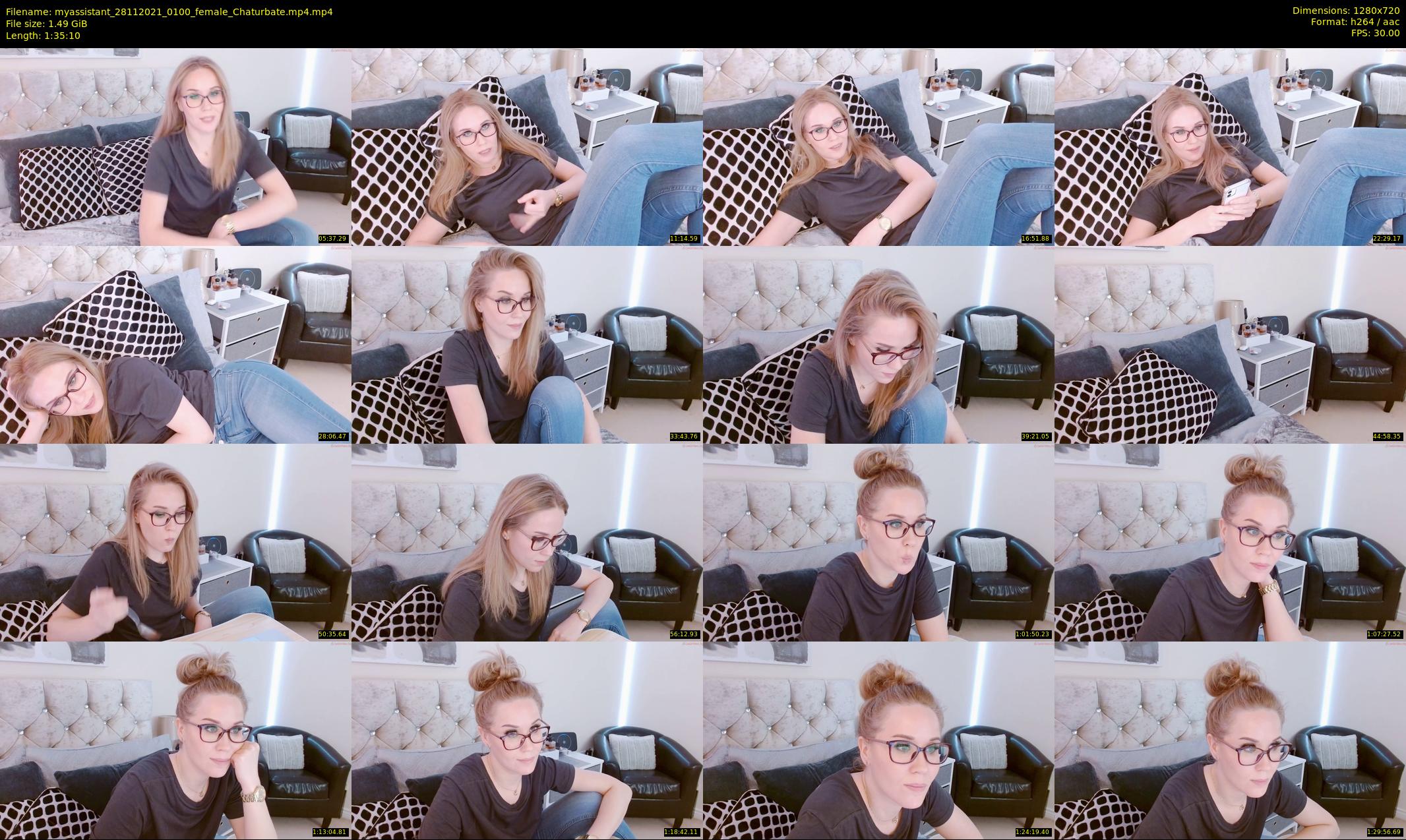 myassistant — 96 minute Chaturbate female cam show recording, 720p, Nov 28, 2021