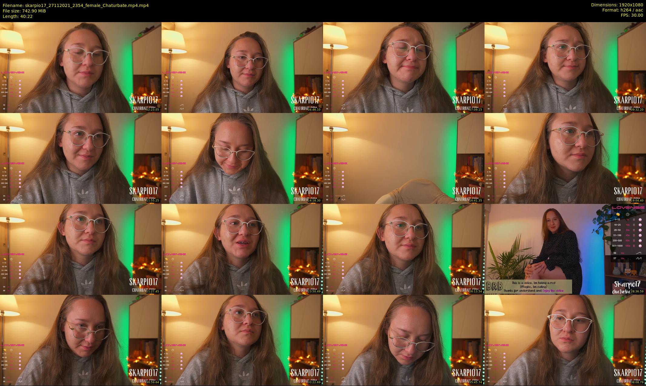 skarpio17 — 41 minute Chaturbate female cam show recording, 1080p, Nov 27, 2021