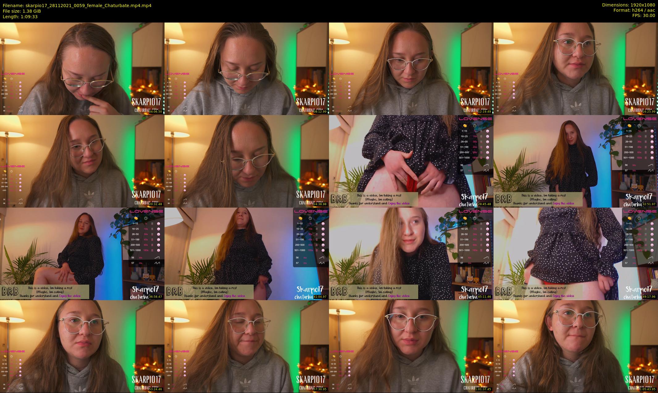 skarpio17 — 70 minute Chaturbate female cam show recording, 1080p, Nov 28, 2021