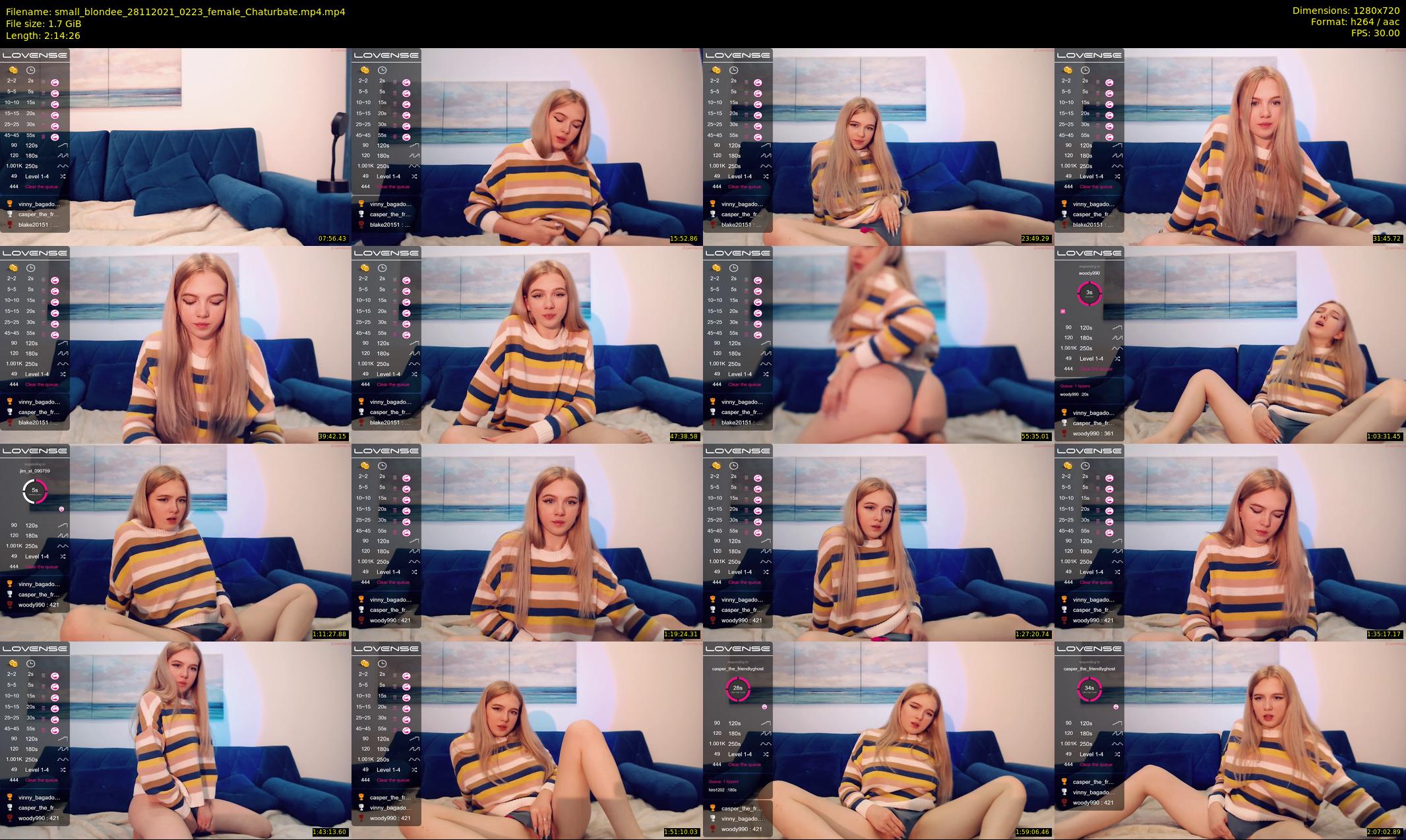 small_blondee — 135 minute Chaturbate female cam show recording, 720p, Nov 28, 2021