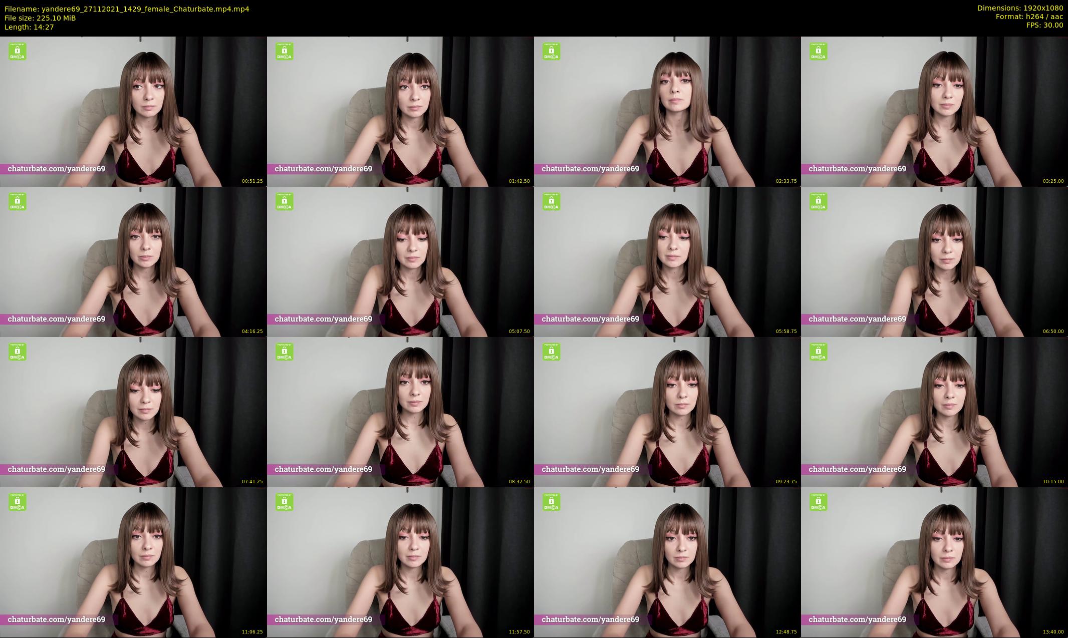 yandere69 — 15 minute Chaturbate female cam show recording, 1080p, Nov 27, 2021