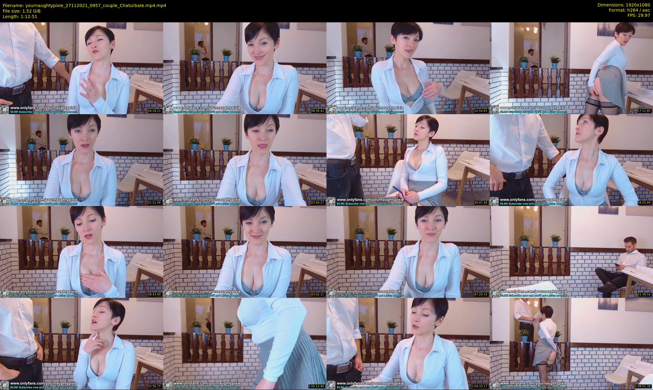 yournaughtypixie — 73 minute Chaturbate couple cam show recording, 1080p, Nov 27, 2021