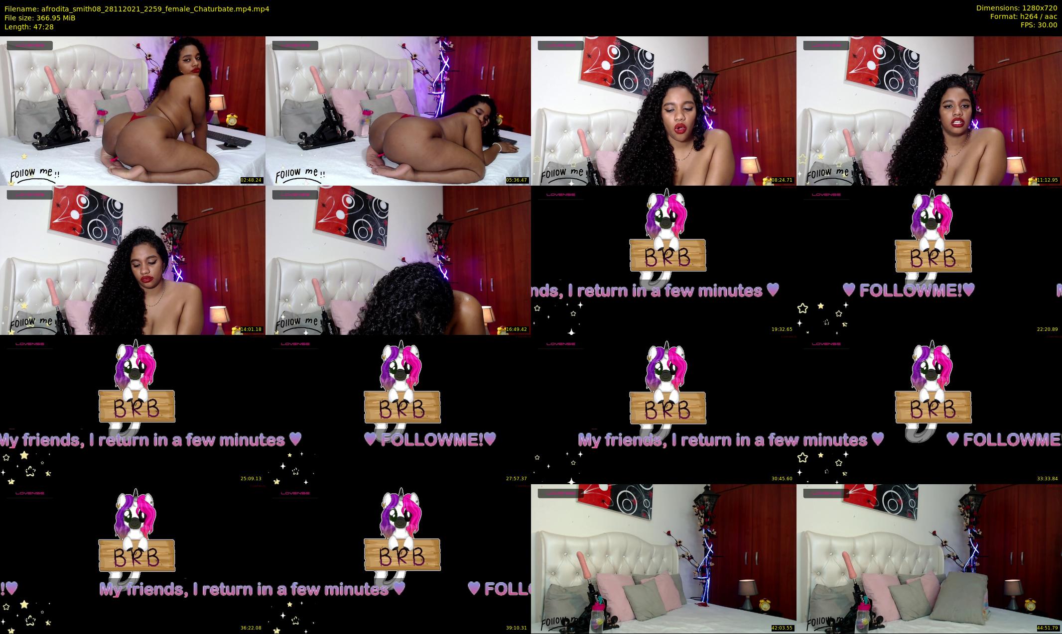 afrodita_smith08 — 48 minute Chaturbate female cam show recording, 720p, Nov 28, 2021