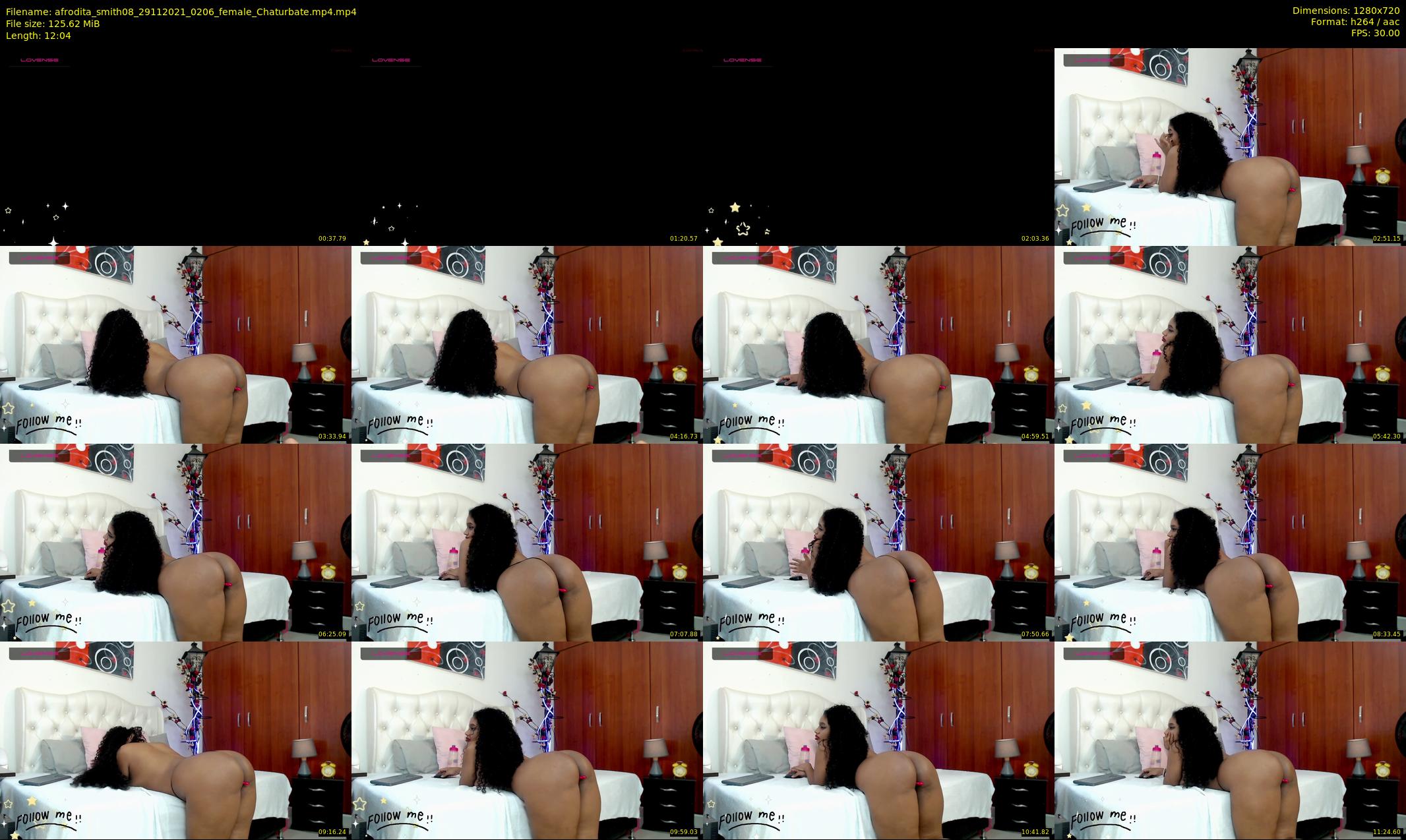afrodita_smith08 — 13 minute Chaturbate female cam show recording, 720p, Nov 29, 2021