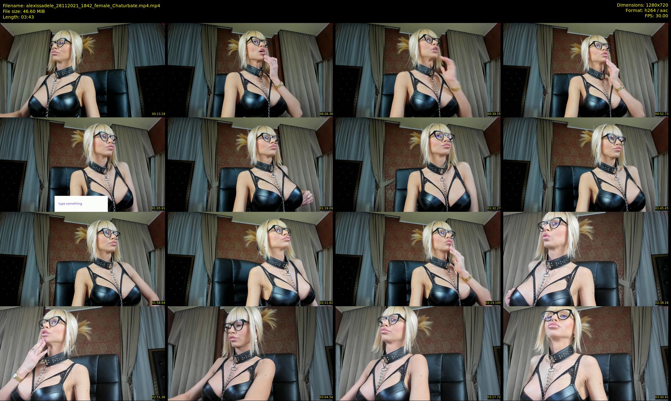 alexissadele — 4 minute Chaturbate female cam show recording, 720p, Nov 28, 2021