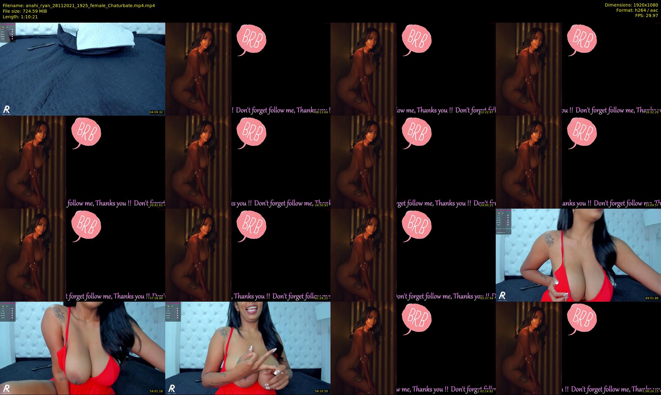 anahi_ryan — 71 minute Chaturbate female cam show recording, 1080p, Nov 28, 2021