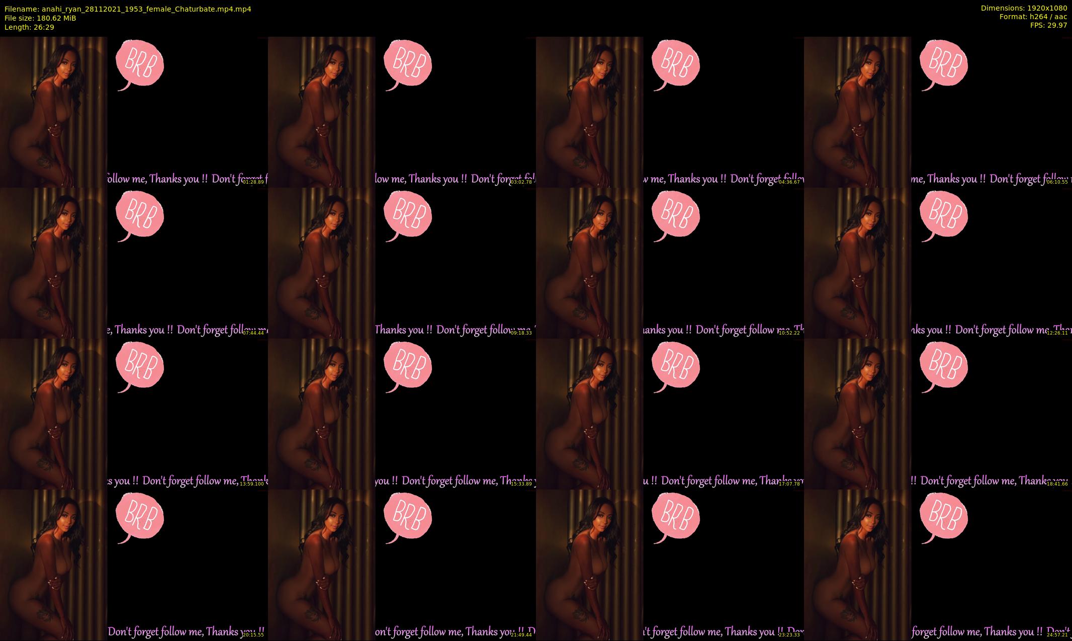 anahi_ryan — 27 minute Chaturbate female cam show recording, 1080p, Nov 28, 2021