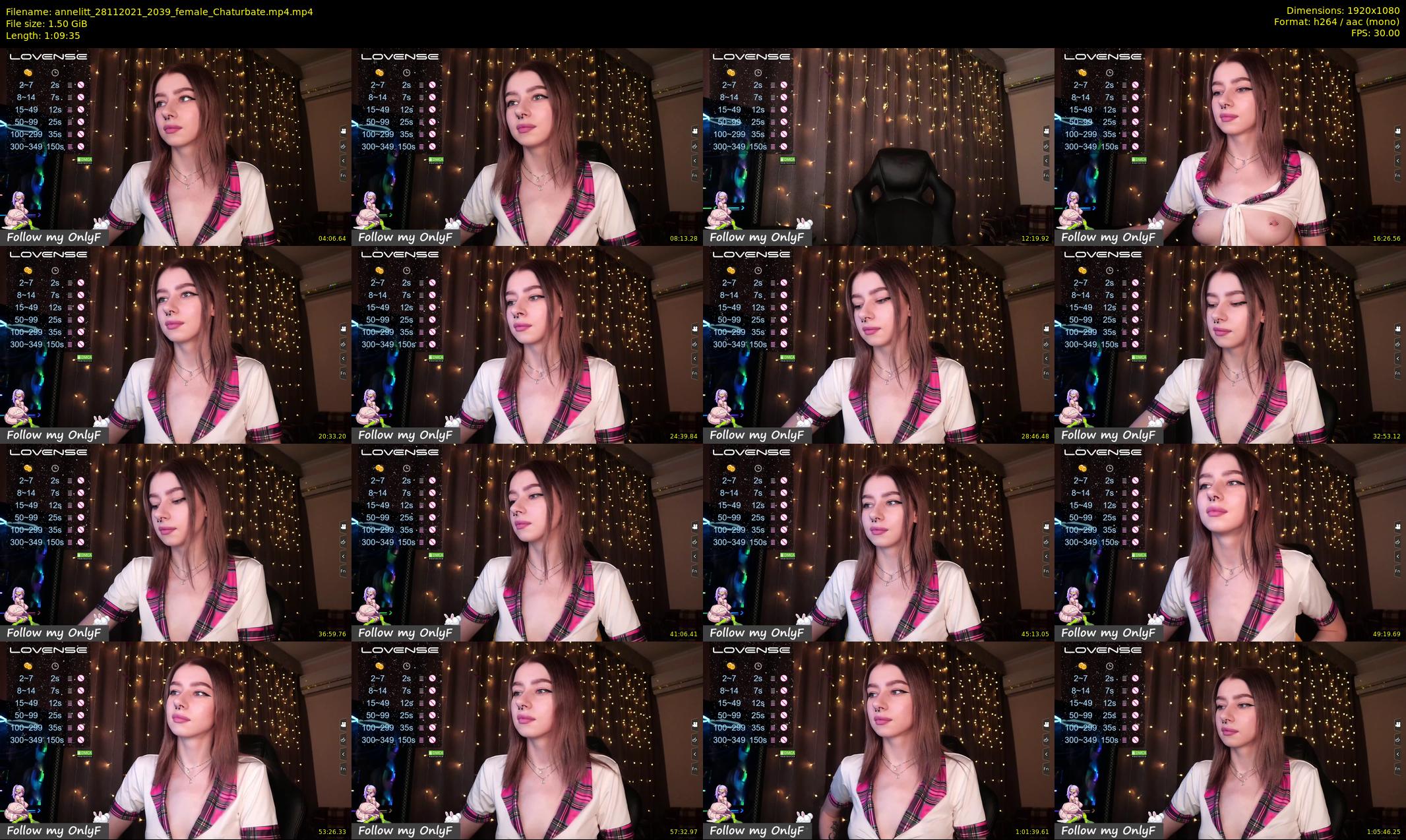 annelitt — 70 minute Chaturbate female cam show recording, 1080p, Nov 28, 2021