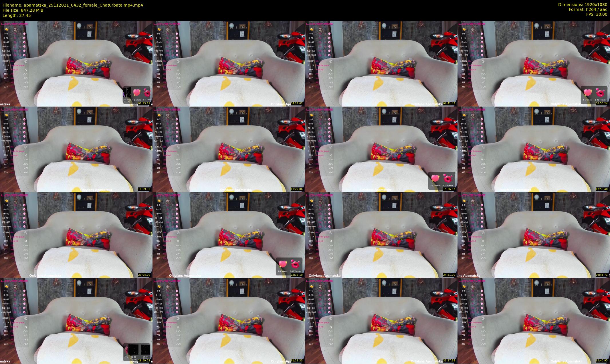 apamatska — 38 minute Chaturbate female cam show recording, 1080p, Nov 29, 2021