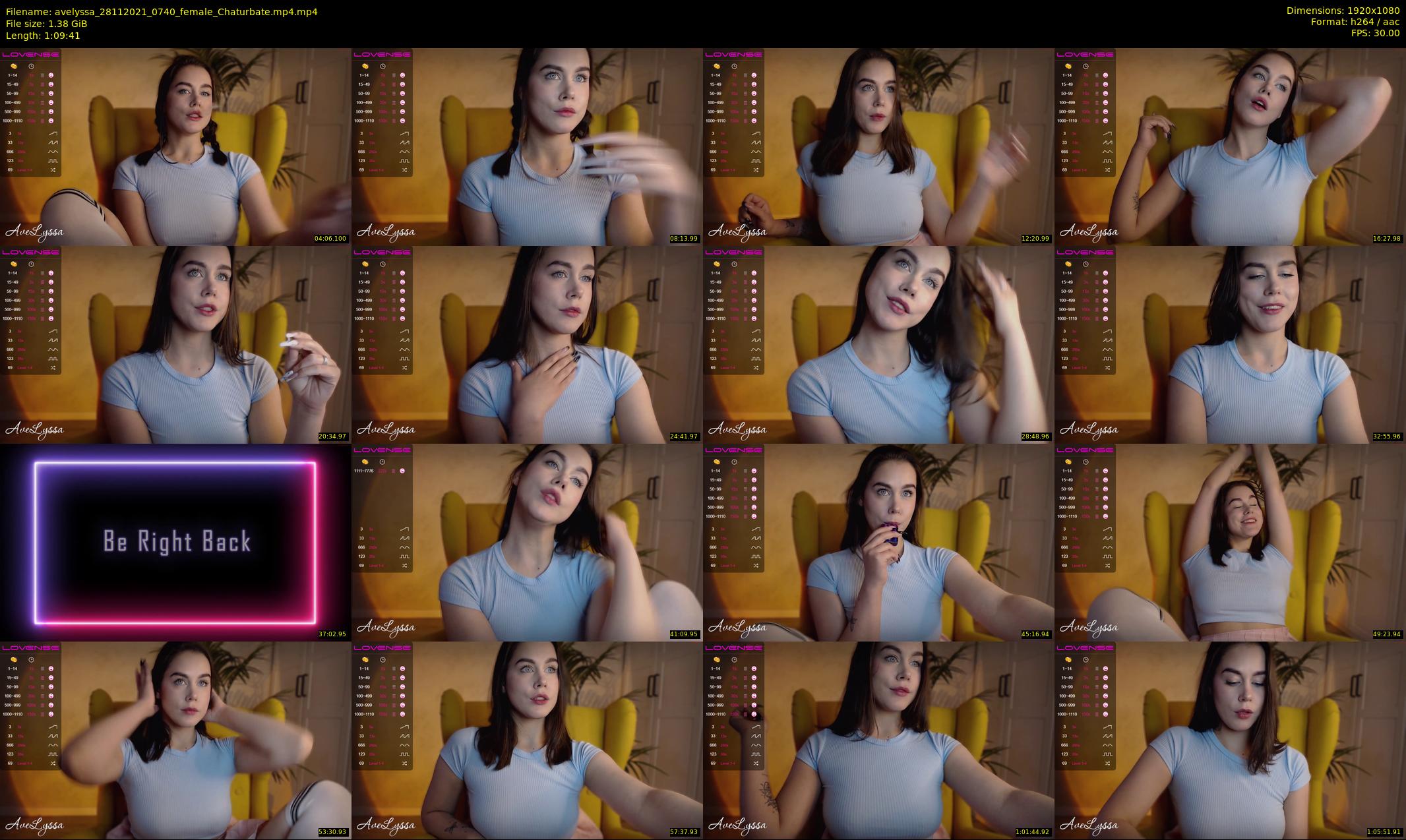 avelyssa — 70 minute Chaturbate female cam show recording, 1080p, Nov 28, 2021