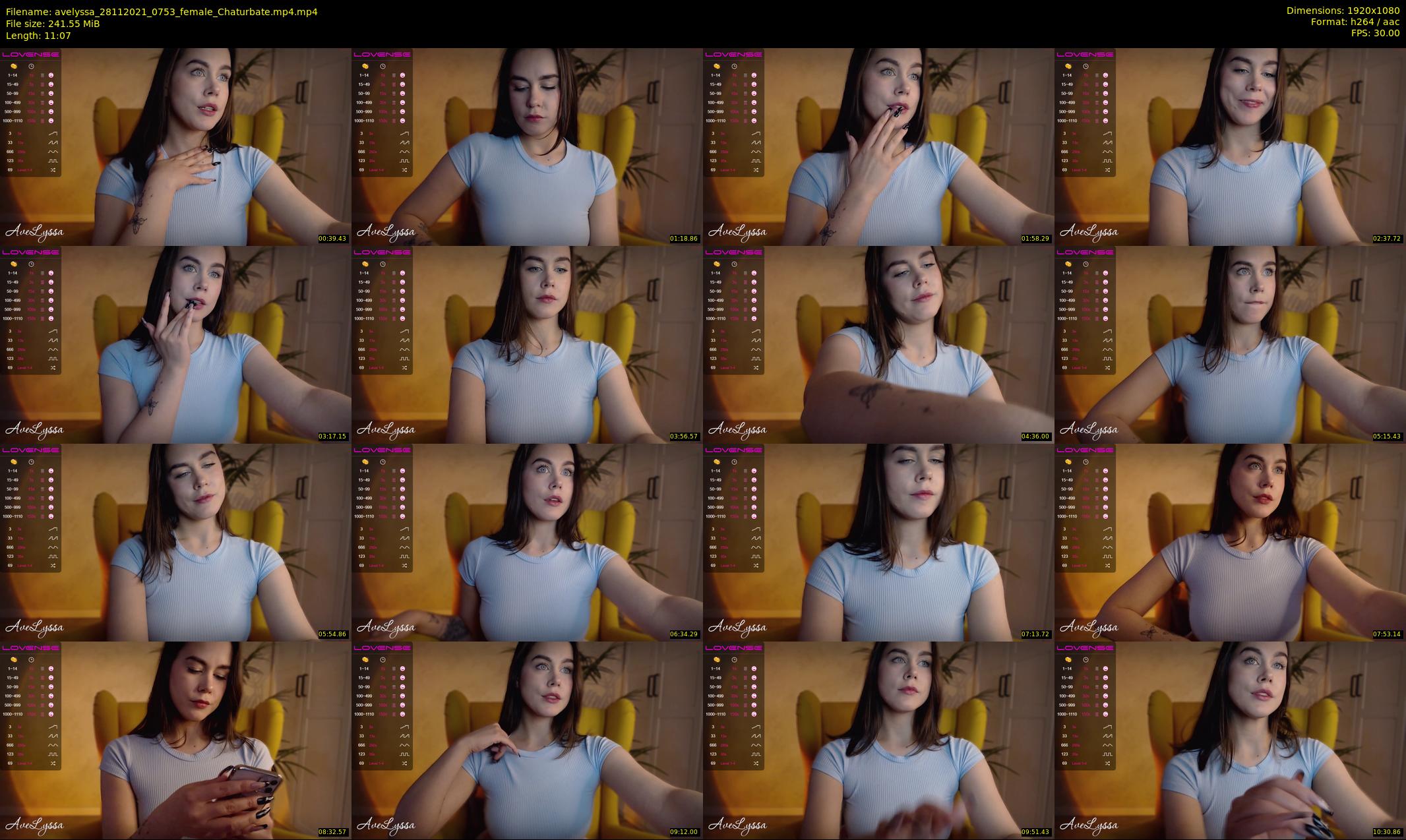 avelyssa — 12 minute Chaturbate female cam show recording, 1080p, Nov 28, 2021