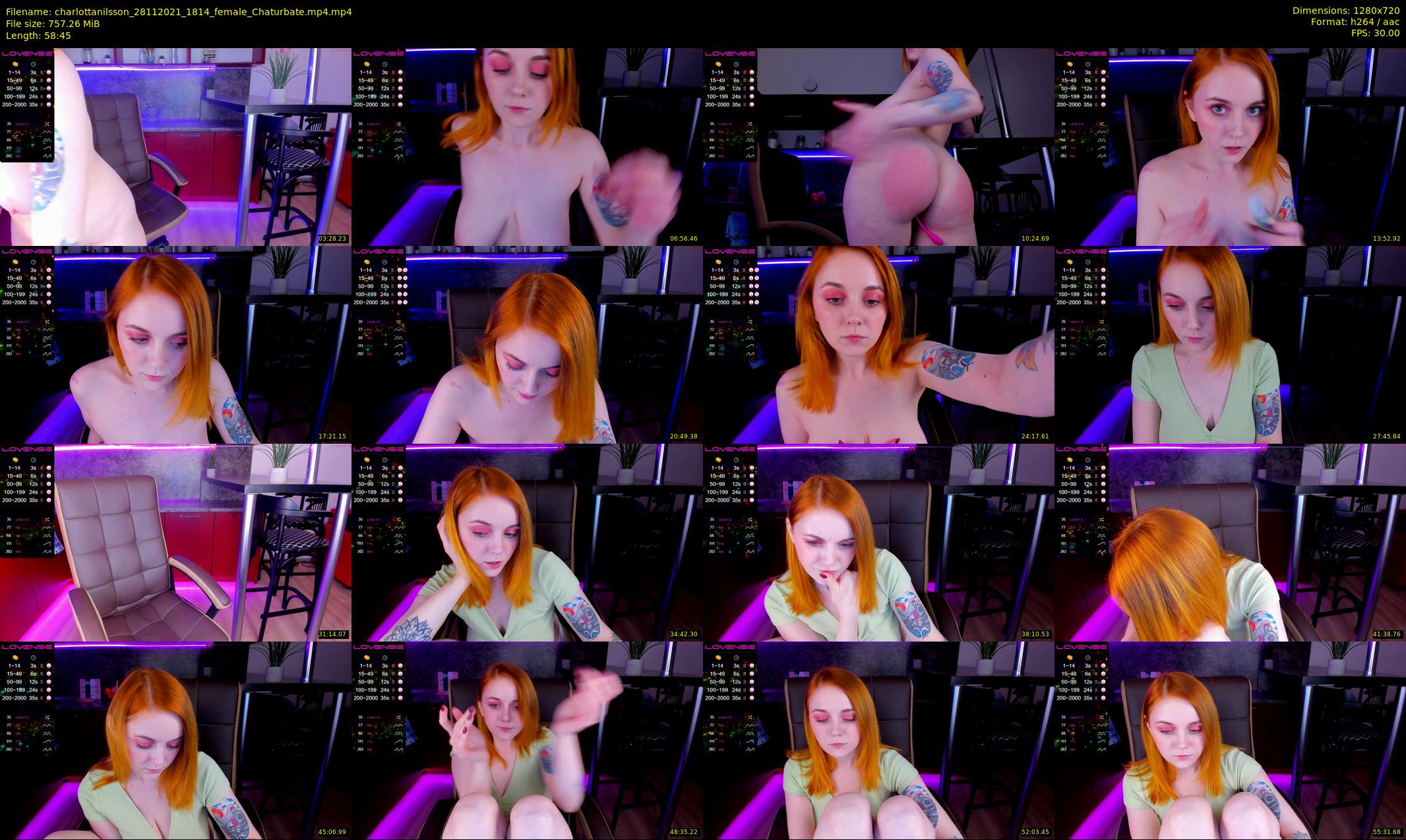 charlottanilsson — 59 minute Chaturbate female cam show recording, 720p, Nov 28, 2021