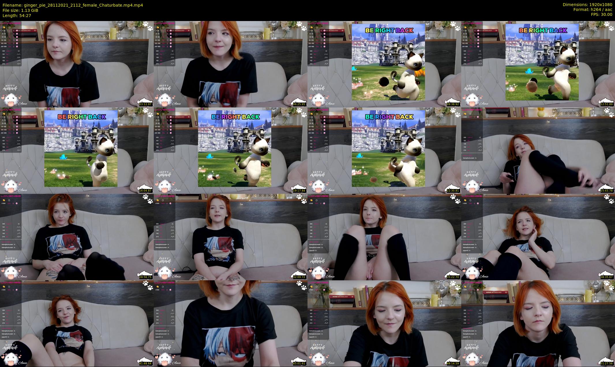ginger_pie — 55 minute Chaturbate female cam show recording, 1080p, Nov 28, 2021