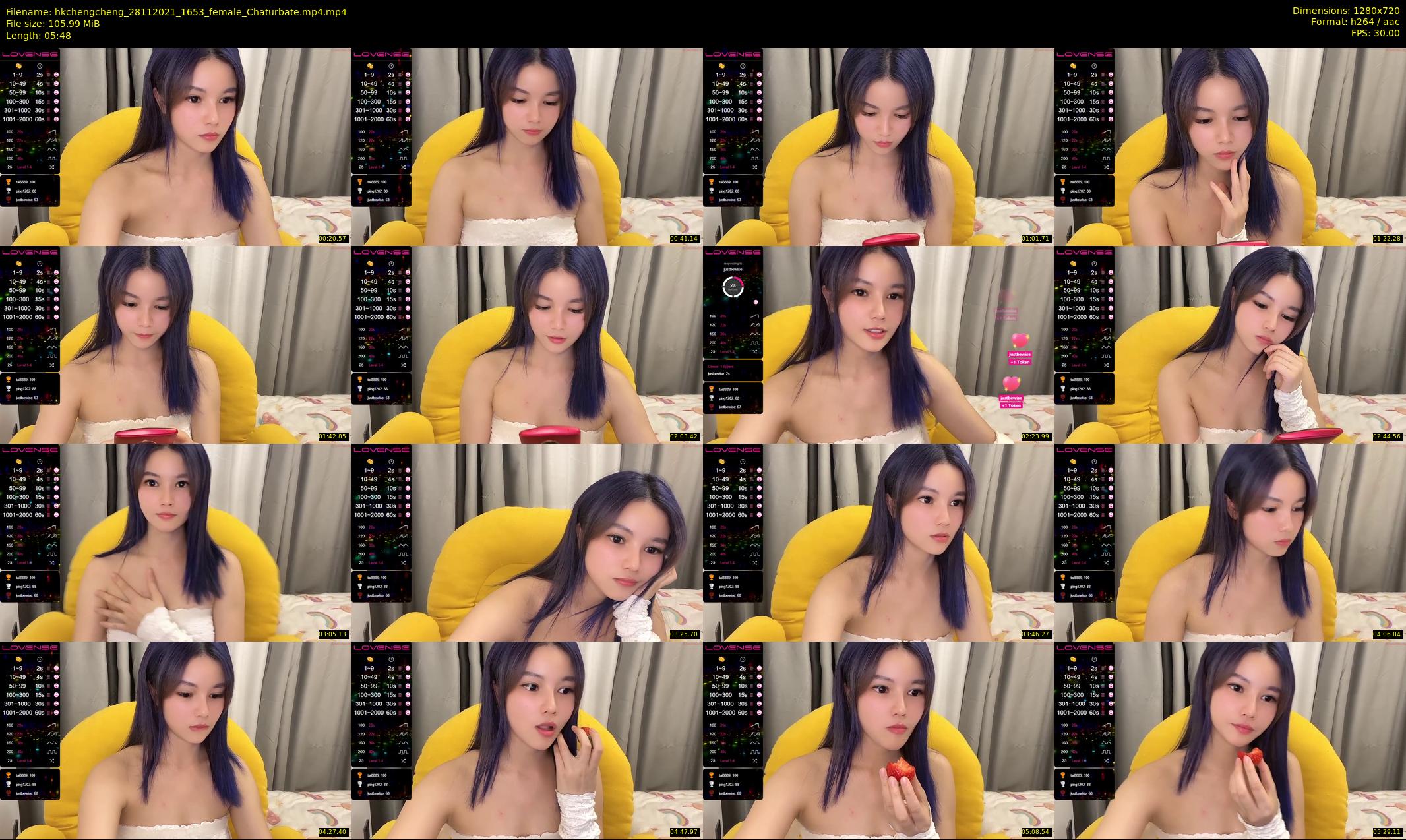 hkchengcheng — 6 minute Chaturbate female cam show recording, 720p, Nov 28, 2021