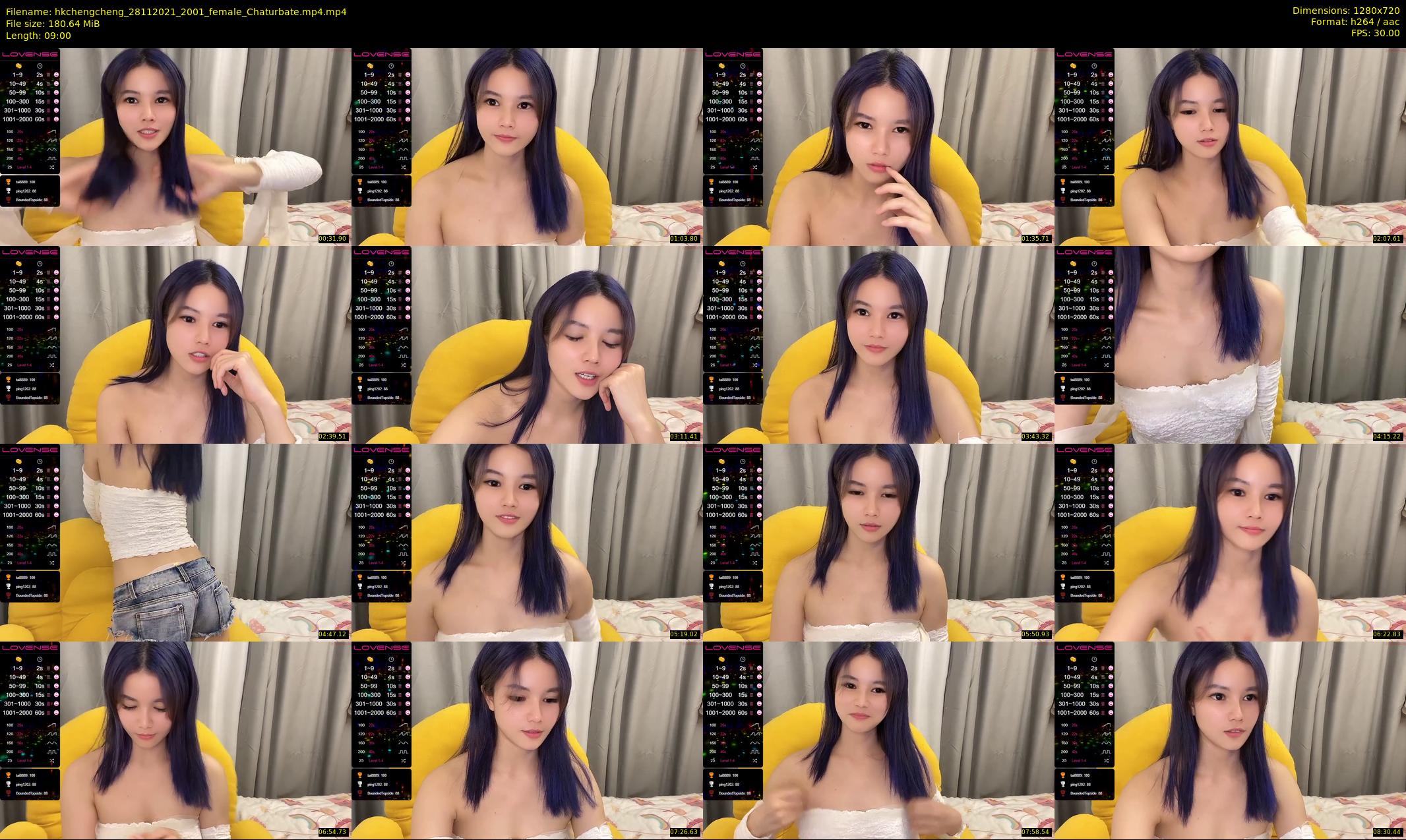 hkchengcheng — 9 minute Chaturbate female cam show recording, 720p, Nov 28, 2021