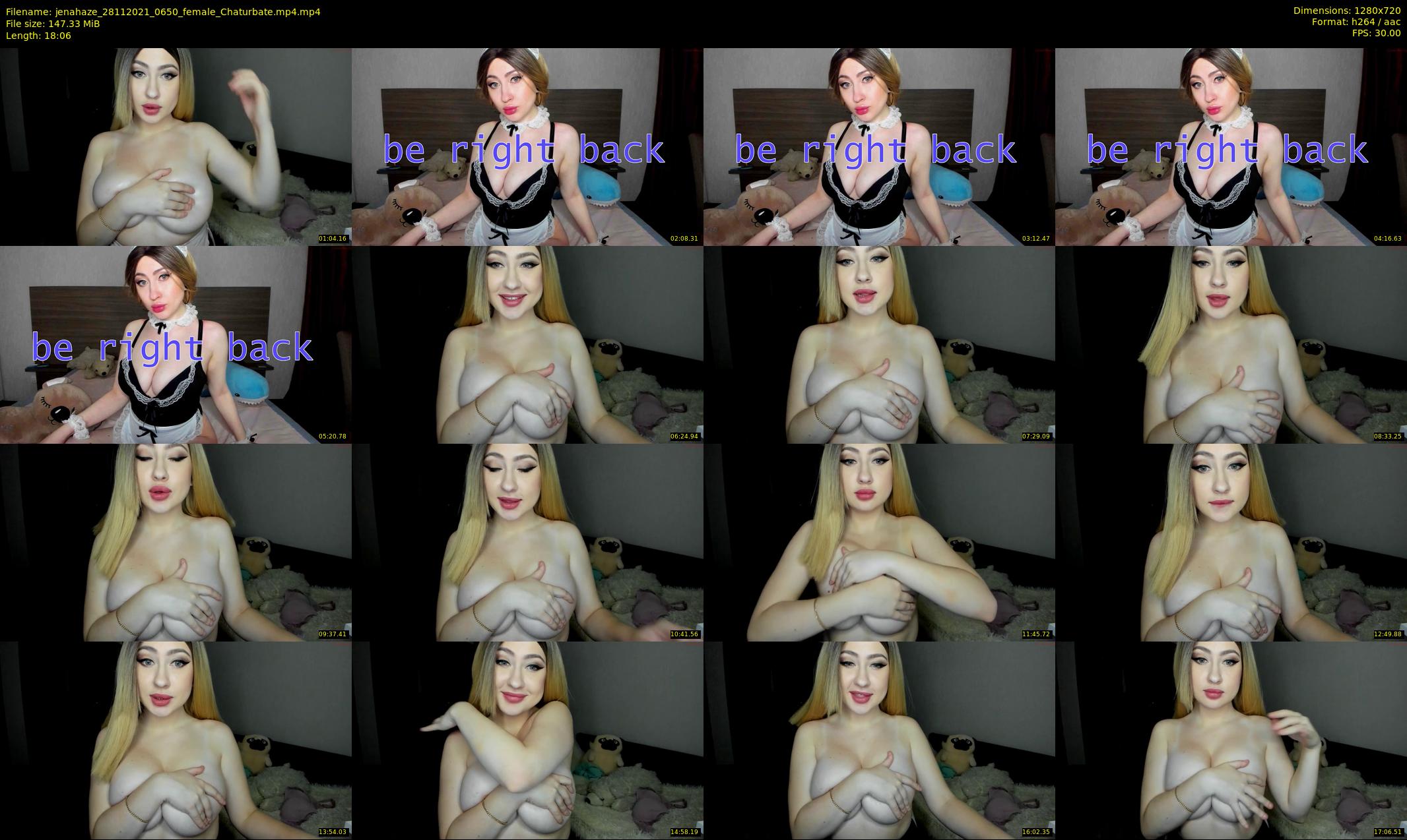 jenahaze — 19 minute Chaturbate female cam show recording, 720p, Nov 28, 2021