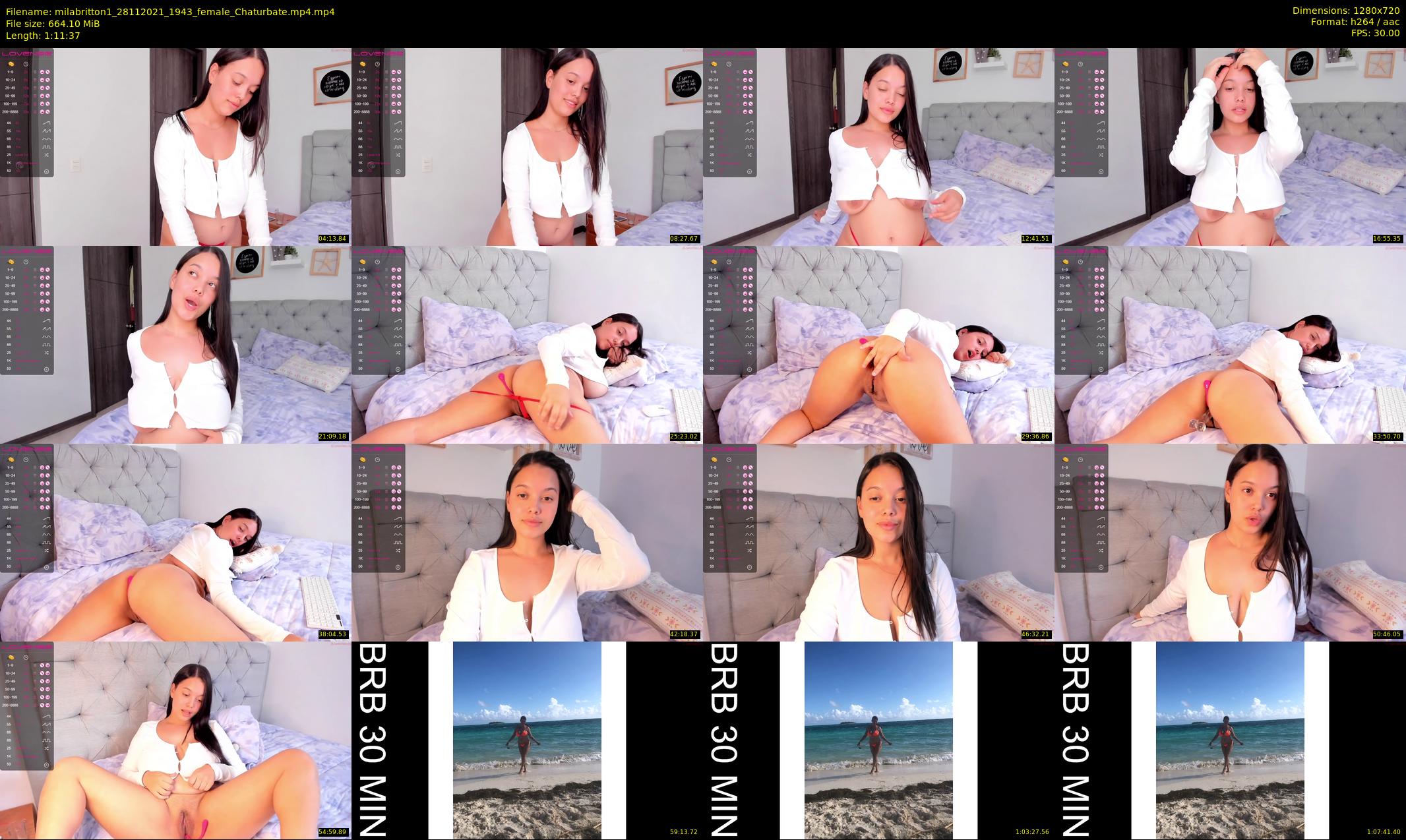 milabritton1 — 72 minute Chaturbate female cam show recording, 720p, Nov 28, 2021