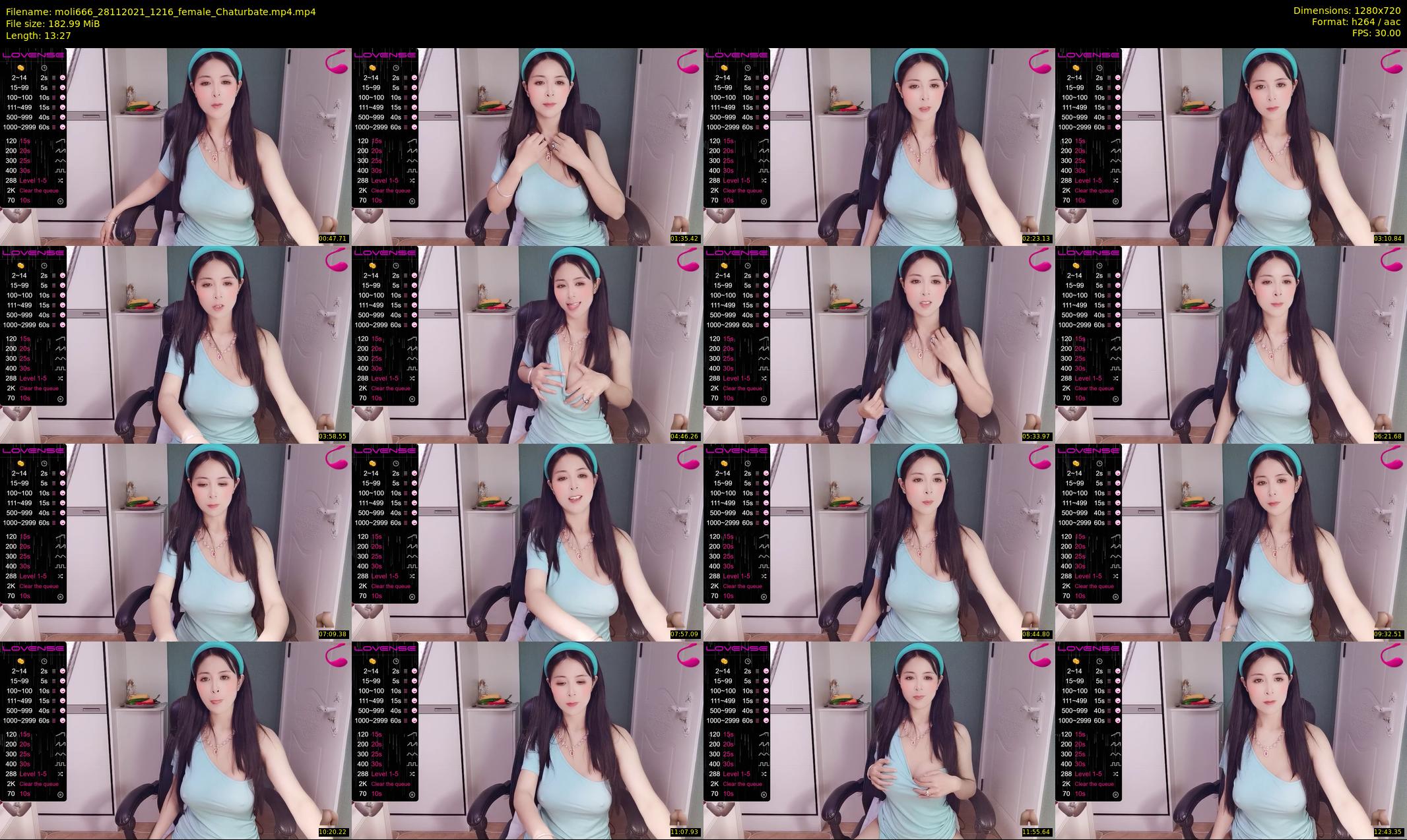 moli666 — 14 minute Chaturbate female cam show recording, 720p, Nov 28, 2021