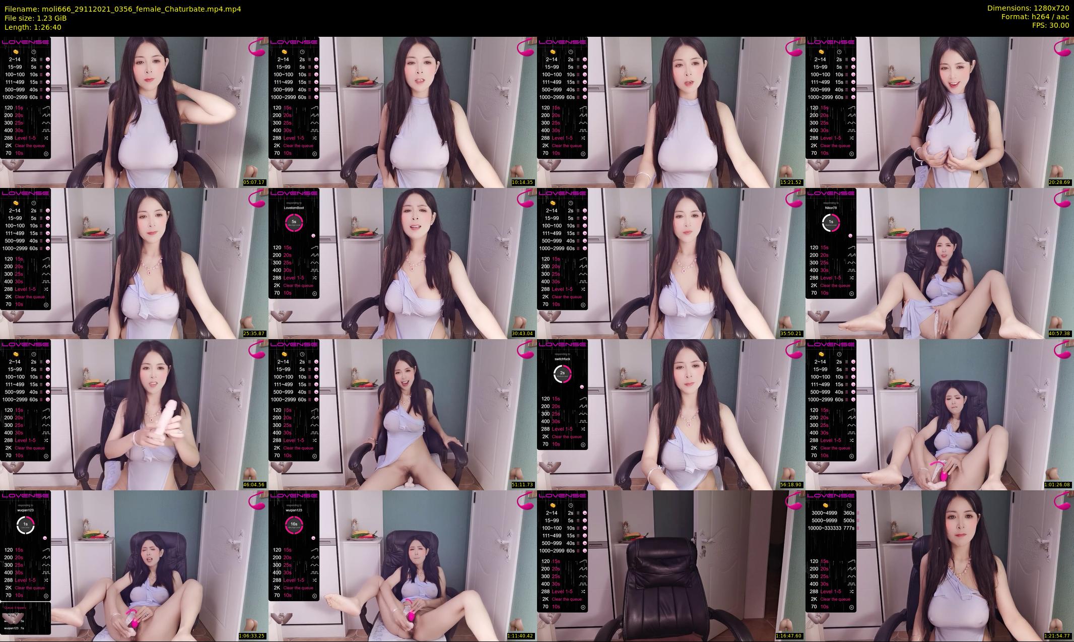 moli666 — 87 minute Chaturbate female cam show recording, 720p, Nov 29, 2021